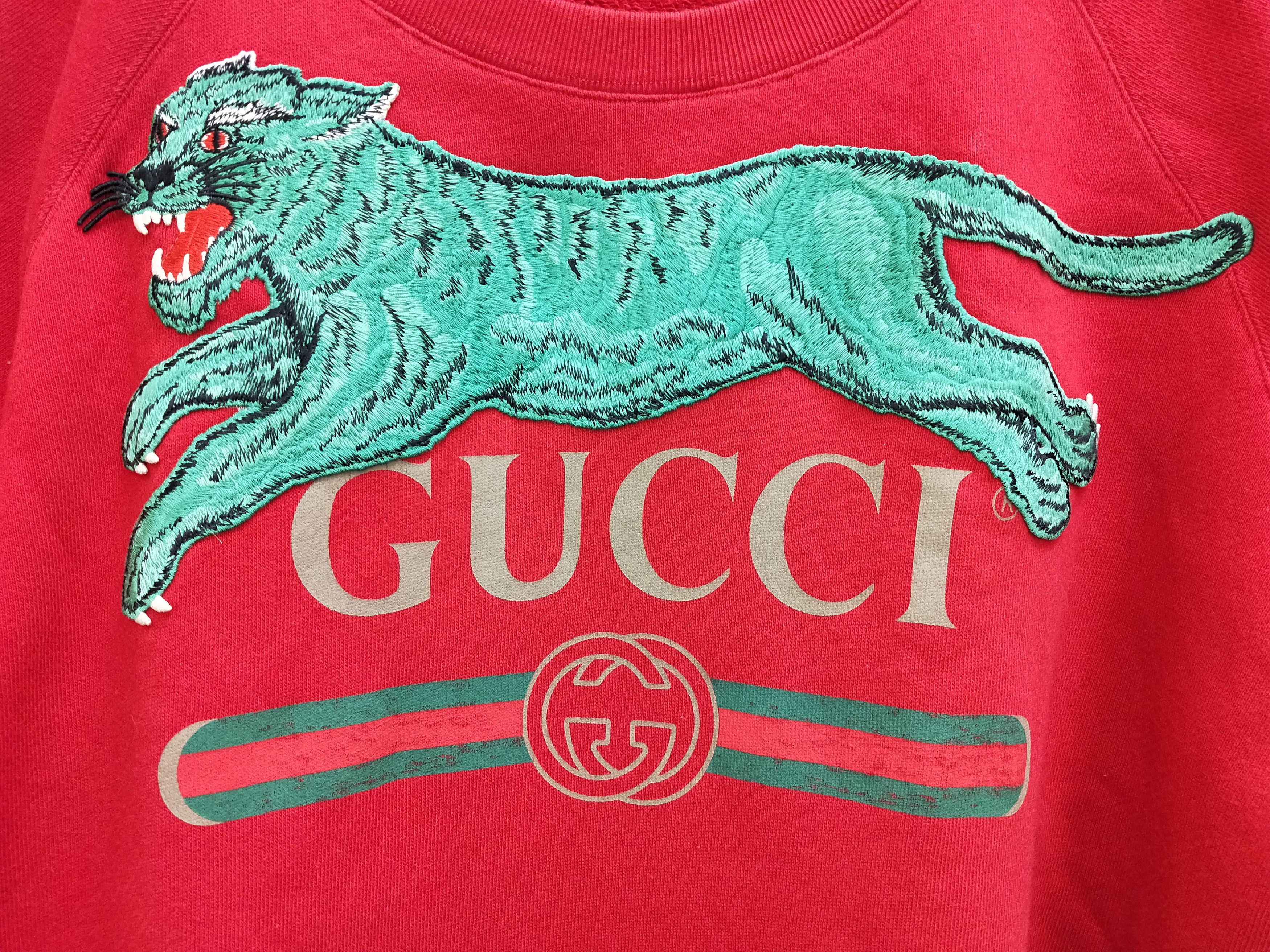 Gucci Panther Logo Sweatshirt Size US XL / EU 56 / 4 - 2 Thumbnail