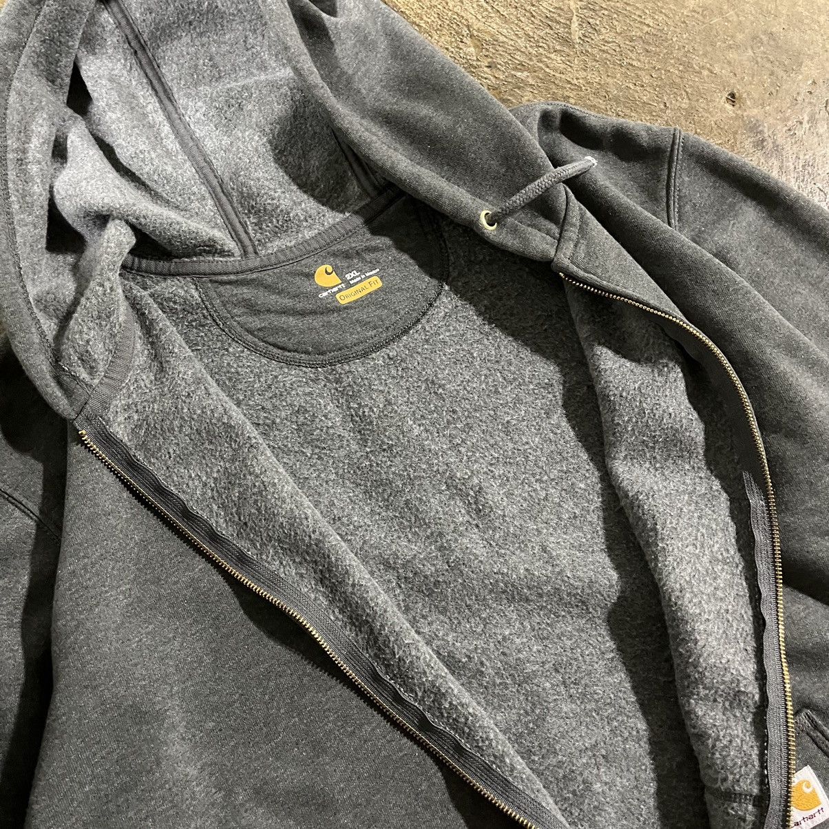 Carhartt × Vintage Crazy Vintage Y2K Carhartt Zip Up Hoodie Oversized Baggy Size US XXL / EU 58 / 5 - 7 Thumbnail