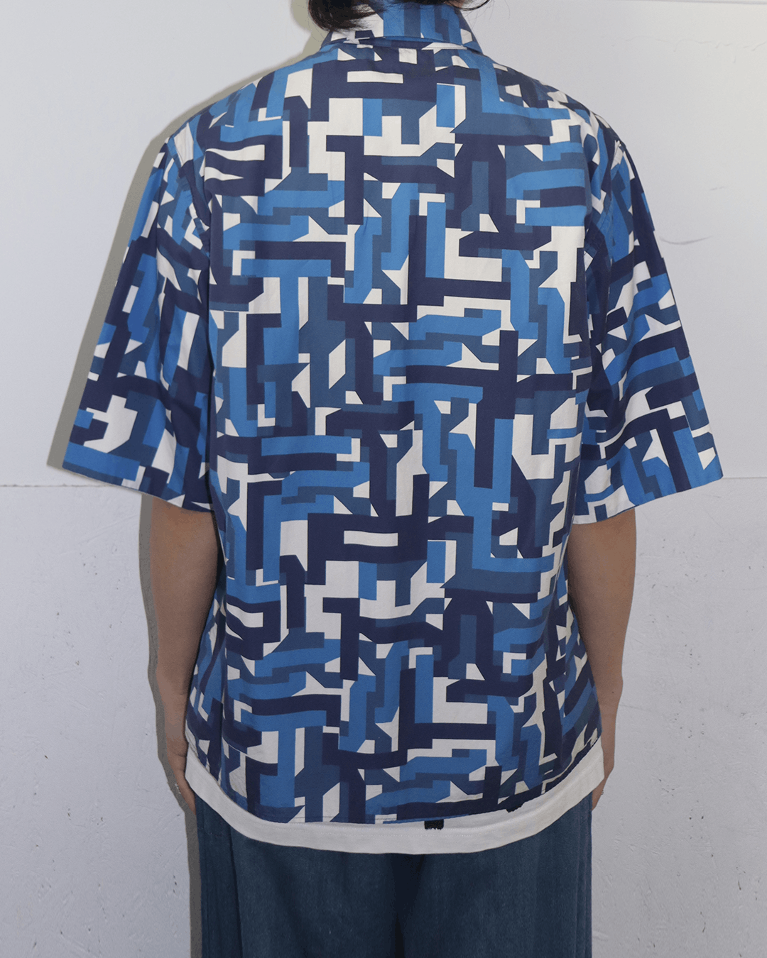 Jil Sander Jil Sander by Jil Sander SS13 Maze Printed Half Sleeve Shirt Size US M / EU 48-50 / 2 - 3 Thumbnail