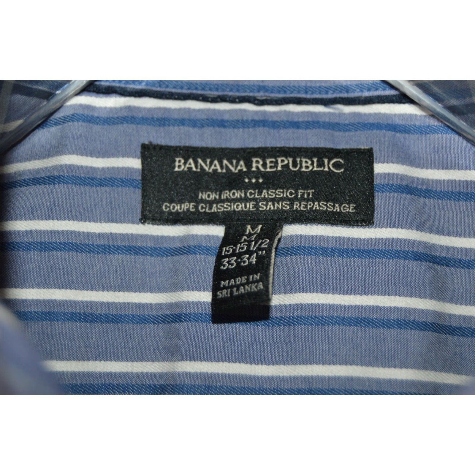 Banana Republic Banana Republic Men's L/S shirt Gray Stripe SZ M Shirt Men Gray Stripe Banana Republic L/S Button-Up Size US M / EU 48-50 / 2 - 4 Thumbnail