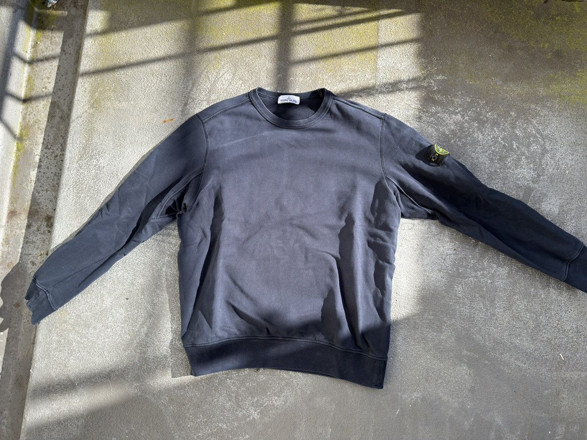 Stone Island Stone Island Garment Dyed Crew Sweatshirt Navy XXL Size US XXL / EU 58 / 5 - 3 Thumbnail