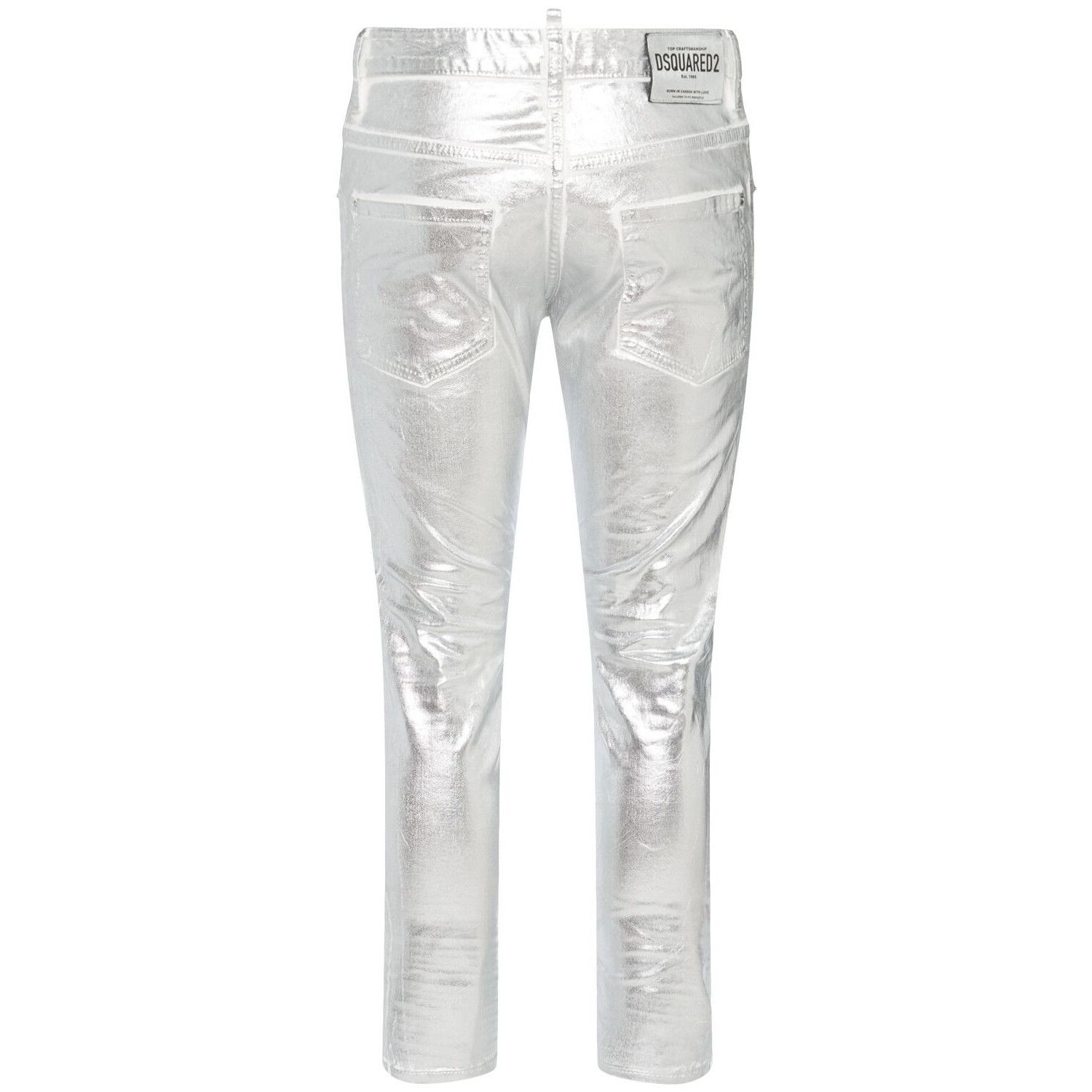 Dsquared2 DSQUARED2 Skater Silver Jeans New & Authentic (Men's size:US Size US 34 / EU 50 - 2 Thumbnail