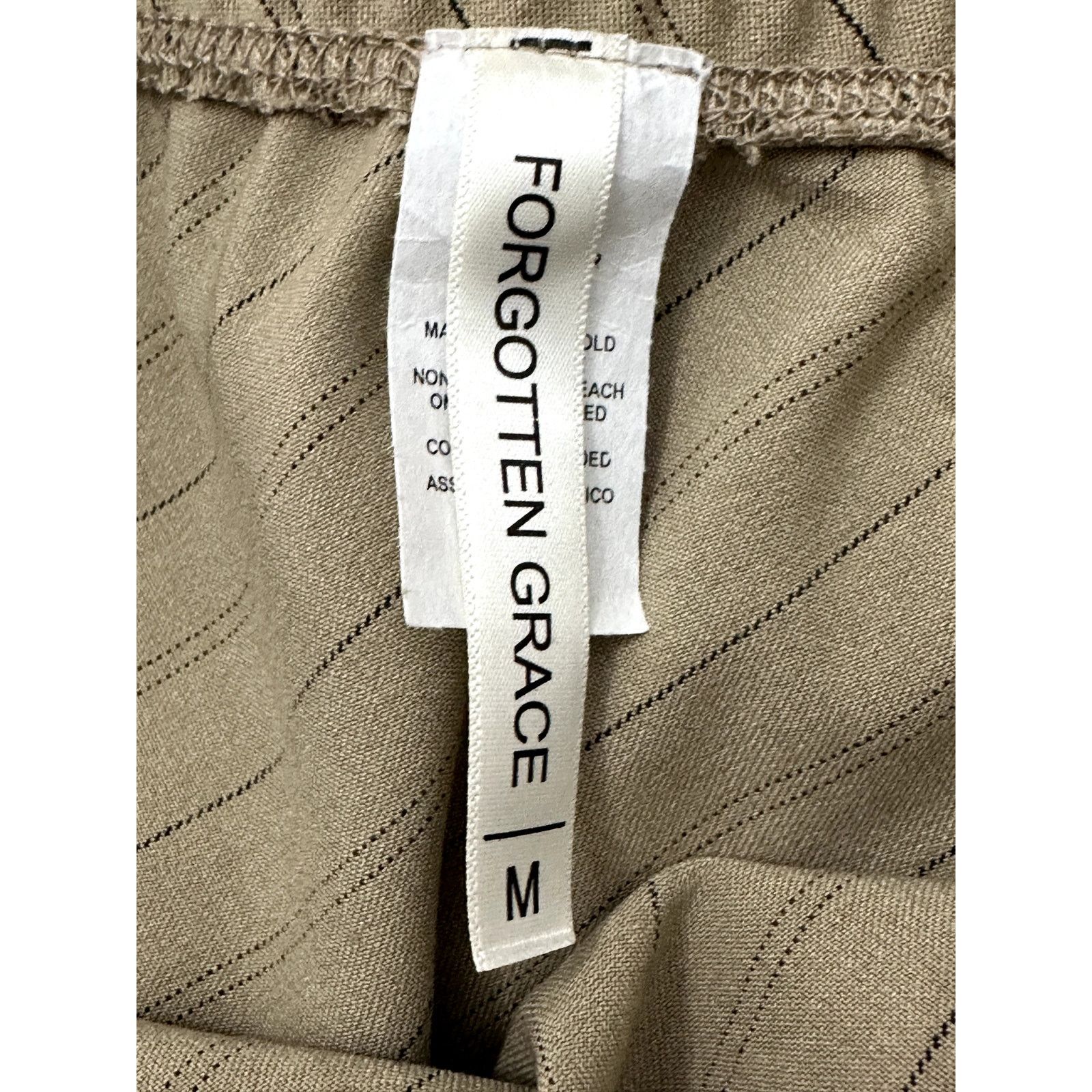Other Forgotten Grace Skirt Midi Pinstripe Tan Black Womens M NWOT Size 28" / US 6 / IT 42 - 7 Thumbnail