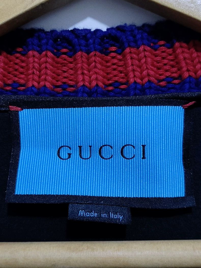 Gucci Gucci Black sweatshirt with red and blue striped design Size US S / EU 44-46 / 1 - 3 Thumbnail