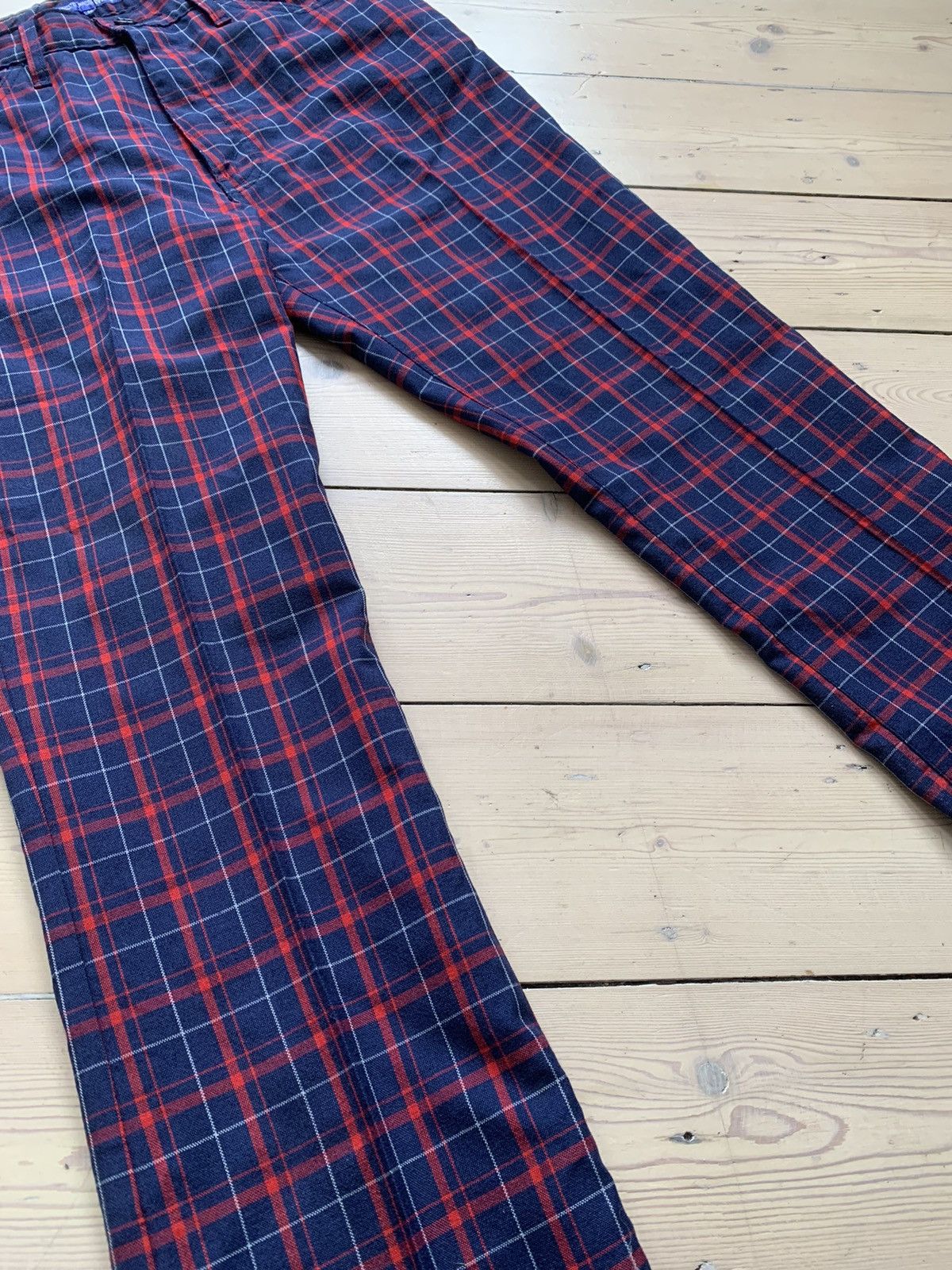 Comme des Garcons Junya Watanabe tartan wool trousers S/S 2003 mohair punk Size US 32 / EU 48 - 3 Thumbnail