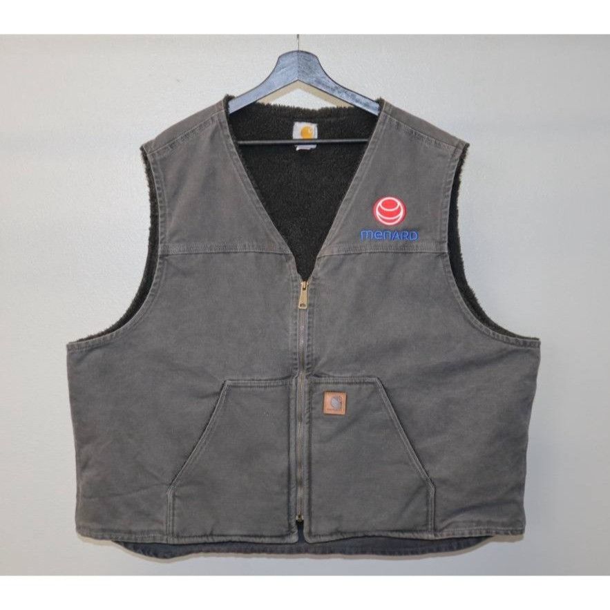 Carhartt Carhartt V26 Sherpa Lined Vest Men's 3XL Gravel Size US XXL / EU 58 / 5 - 1 Thumbnail