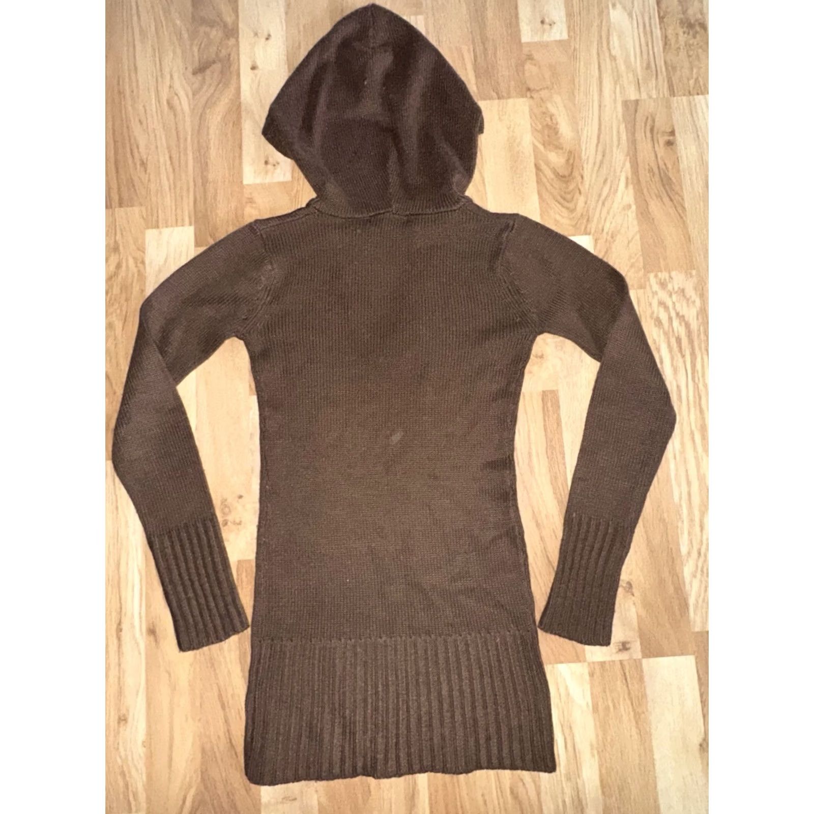 Vintage VINTAGE JouJou Women's Sweater Brown S Hooded Long Sleeve Bodycon Skirt Size S / US 4 / IT 40 - 3 Thumbnail