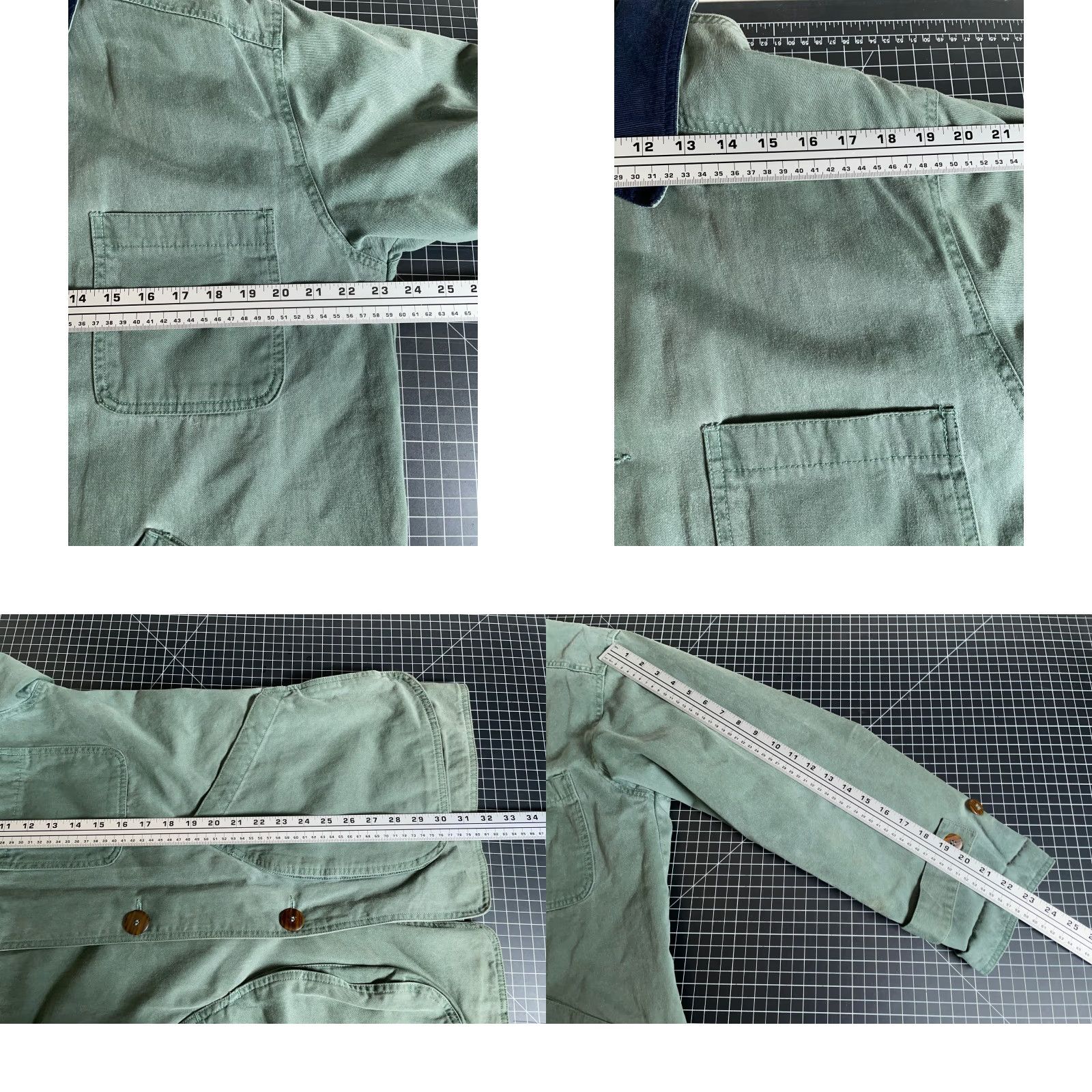 ASH 90s Pigment Dyed Chore Jacket Men's Small Green Plaid Lined Dash Tag Vintage No Size US S / EU 44-46 / 1 - 8 Thumbnail