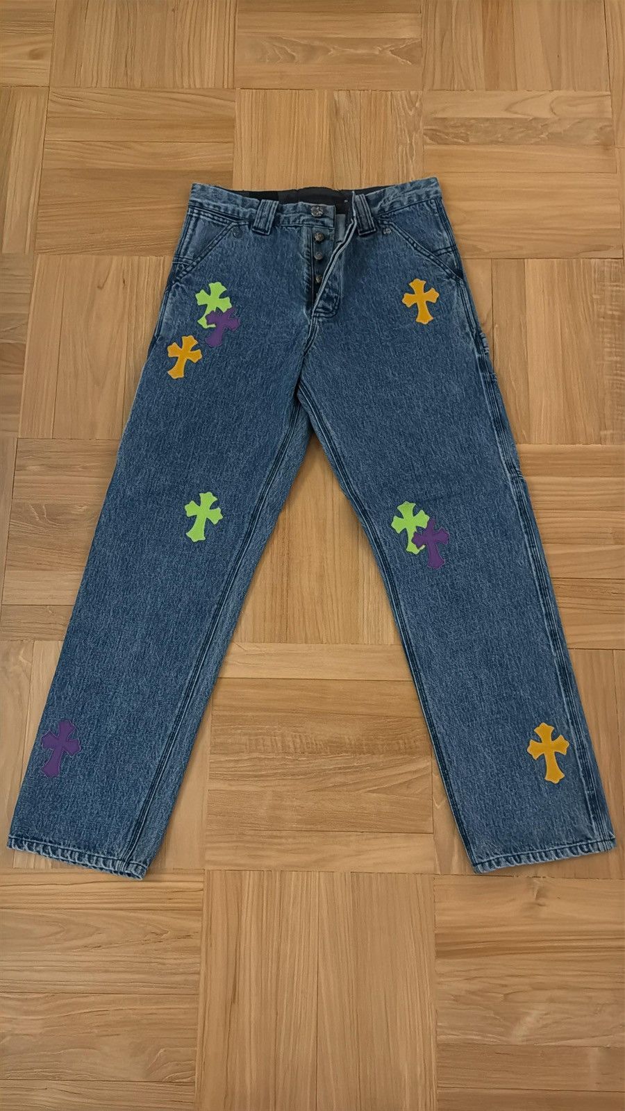 Chrome Hearts Chrome hearts 1of1 custom patches denim carpenter pants sz30 Size US 30 / EU 46 - 1 Thumbnail