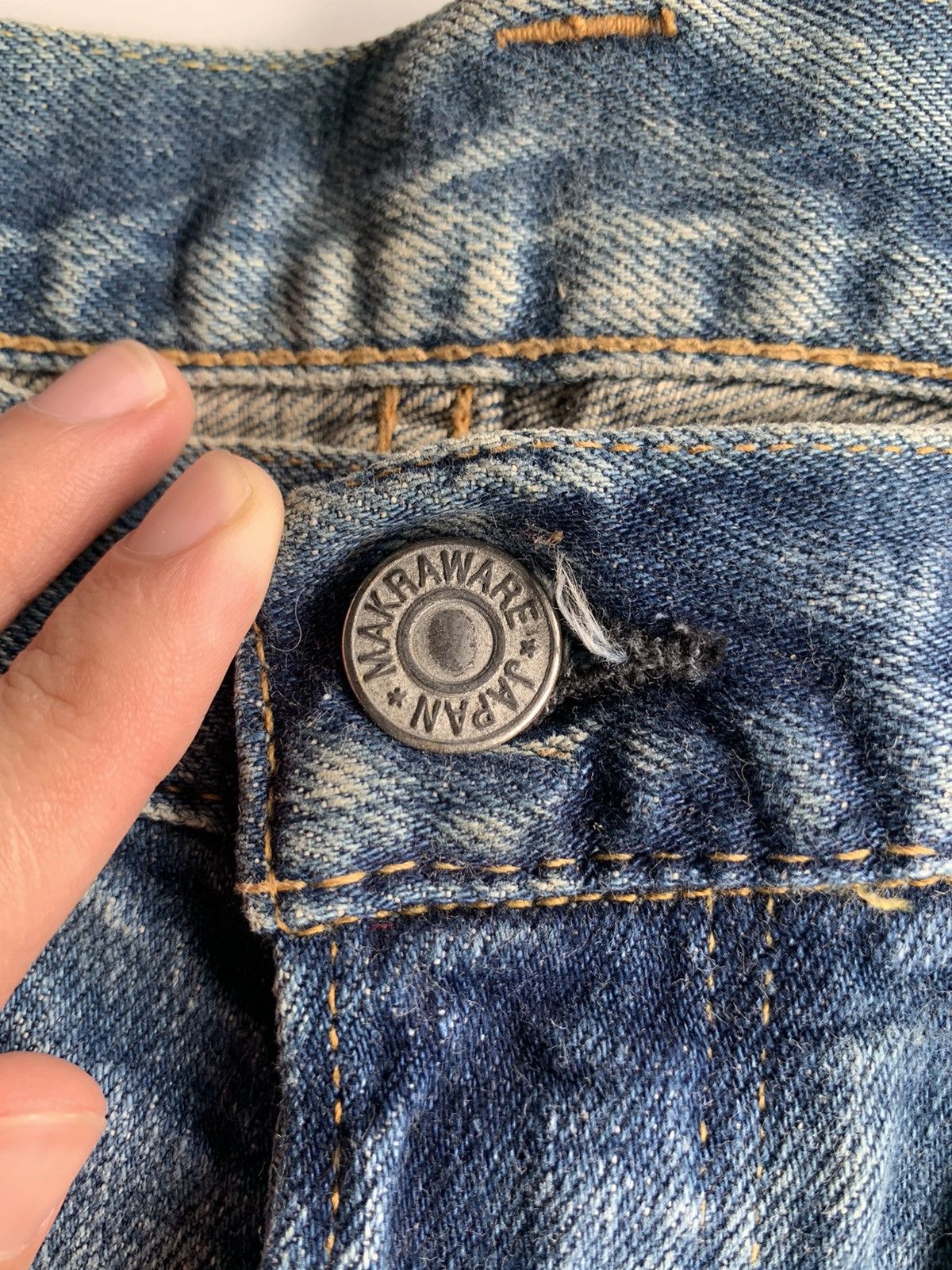 If Six Was Nine × Jean × Markaware MARKAWARE JAPANESE PUNK STYLE SELVEDGE DISTRESSED DENIM☠️☠️ Size US 30 / EU 46 - 24 Thumbnail
