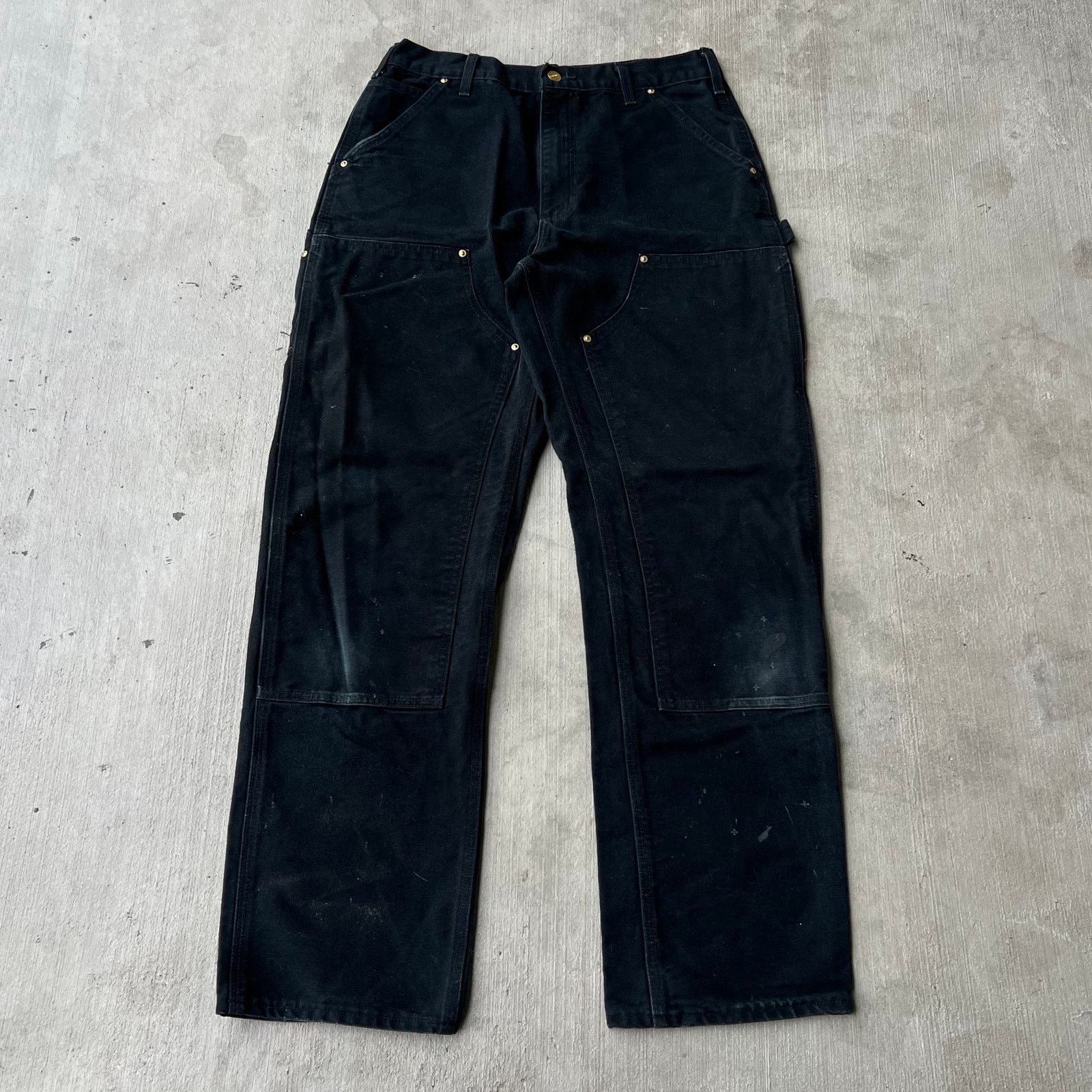 Carhartt × Vintage Carhartt black double knee work wear carpenter pants Size US 30 / EU 46 - 1 Thumbnail
