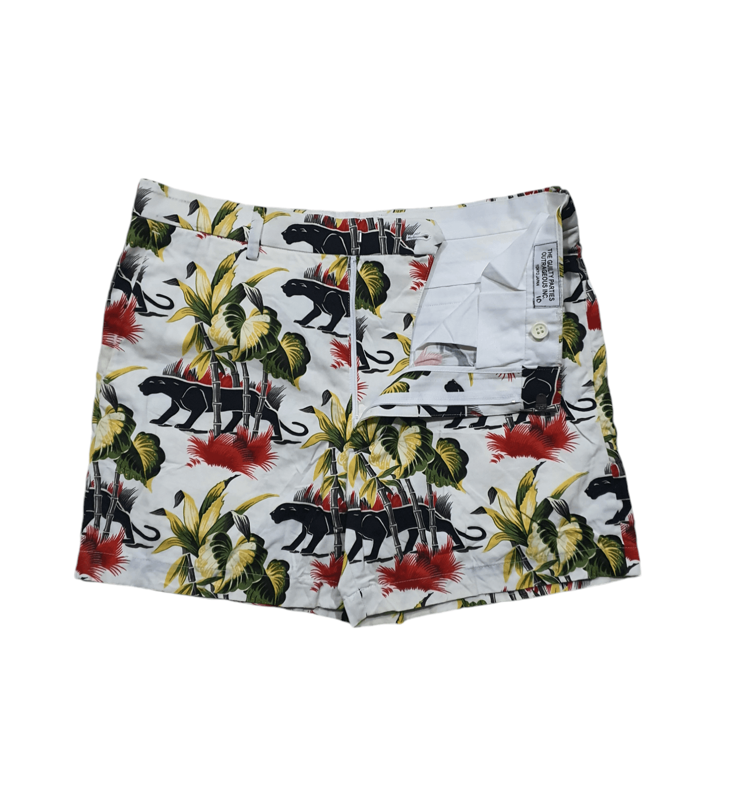 Wacko Maria SS13 WACKO MARIA Guilty Parties Black Panther Print Shorts Size US 34 / EU 50 - 1 Thumbnail