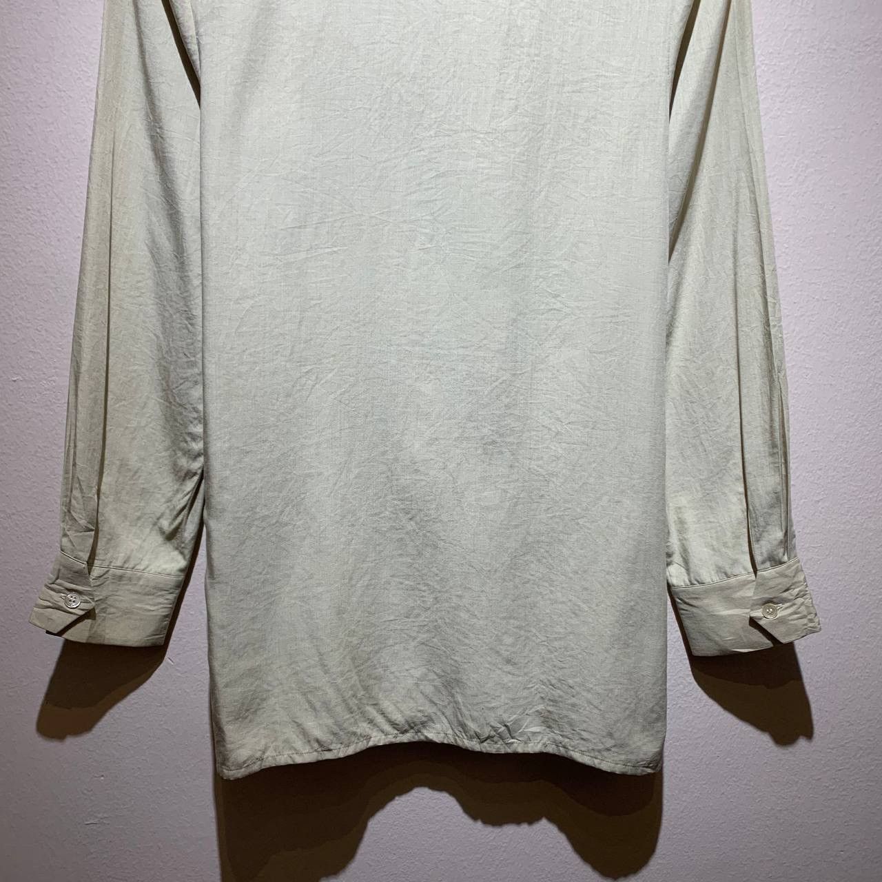 Katharine Hamnett London Katherine Hamnett Open Collar Cream Button Up Shirts Size US M / EU 48-50 / 2 - 6 Thumbnail