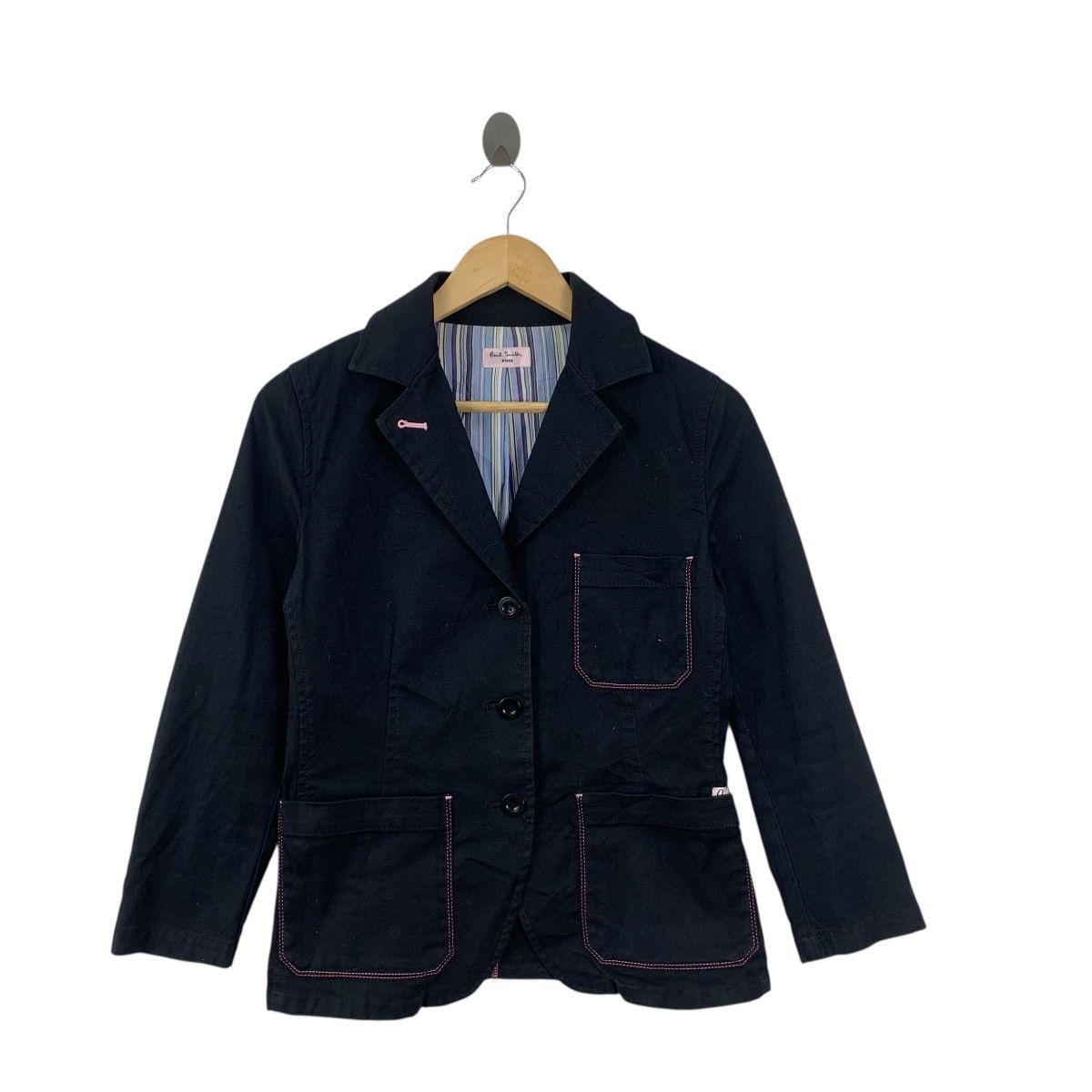 Paul Smith Vintage PAUL SMITH PINK Collection London Blazer Coat Formal Size XS / US 0-2 / IT 36-38 - 4 Thumbnail