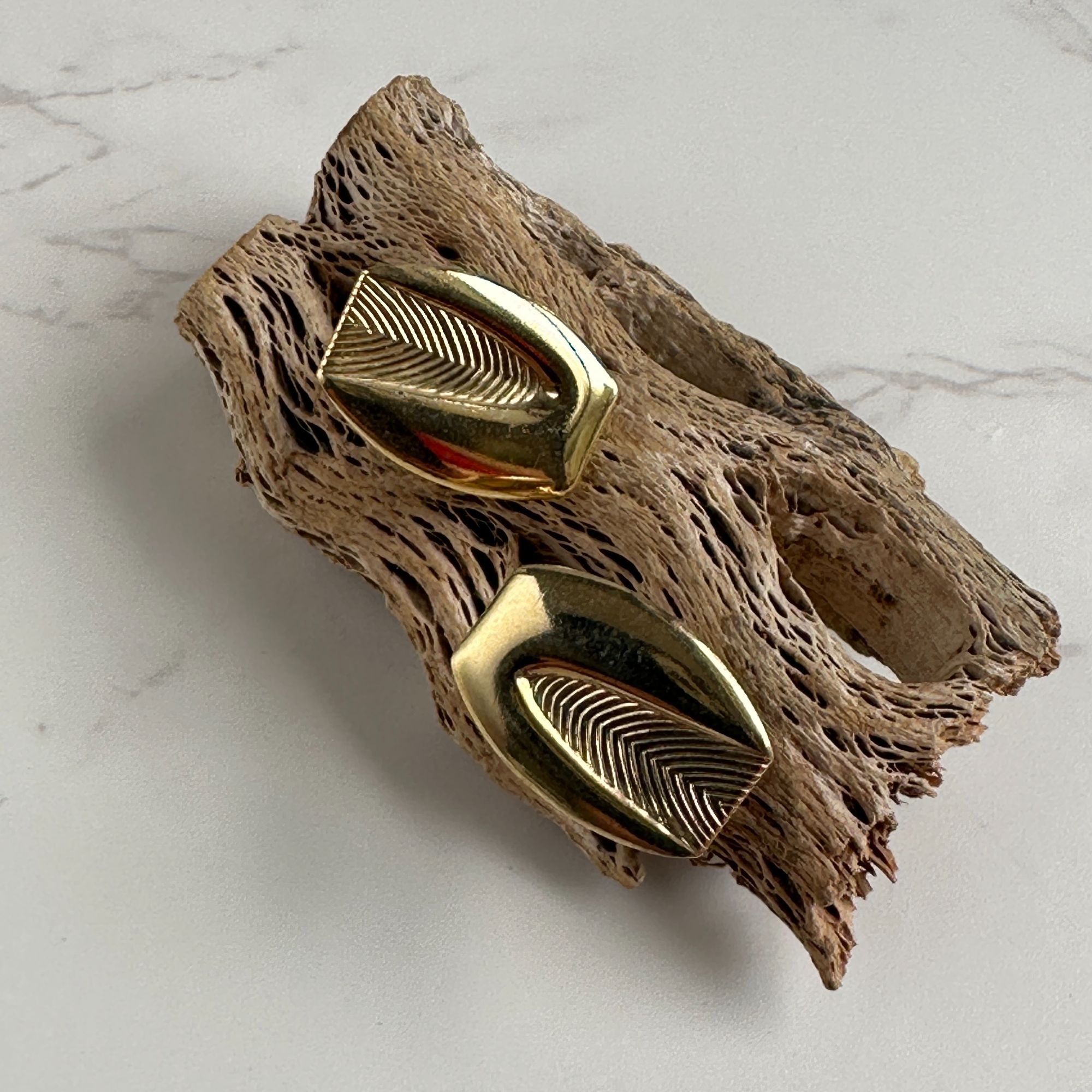 Vintage Vintage 1950s Gold Tone Cufflinks With Atomic Design For Men Size ONE SIZE - 7 Thumbnail