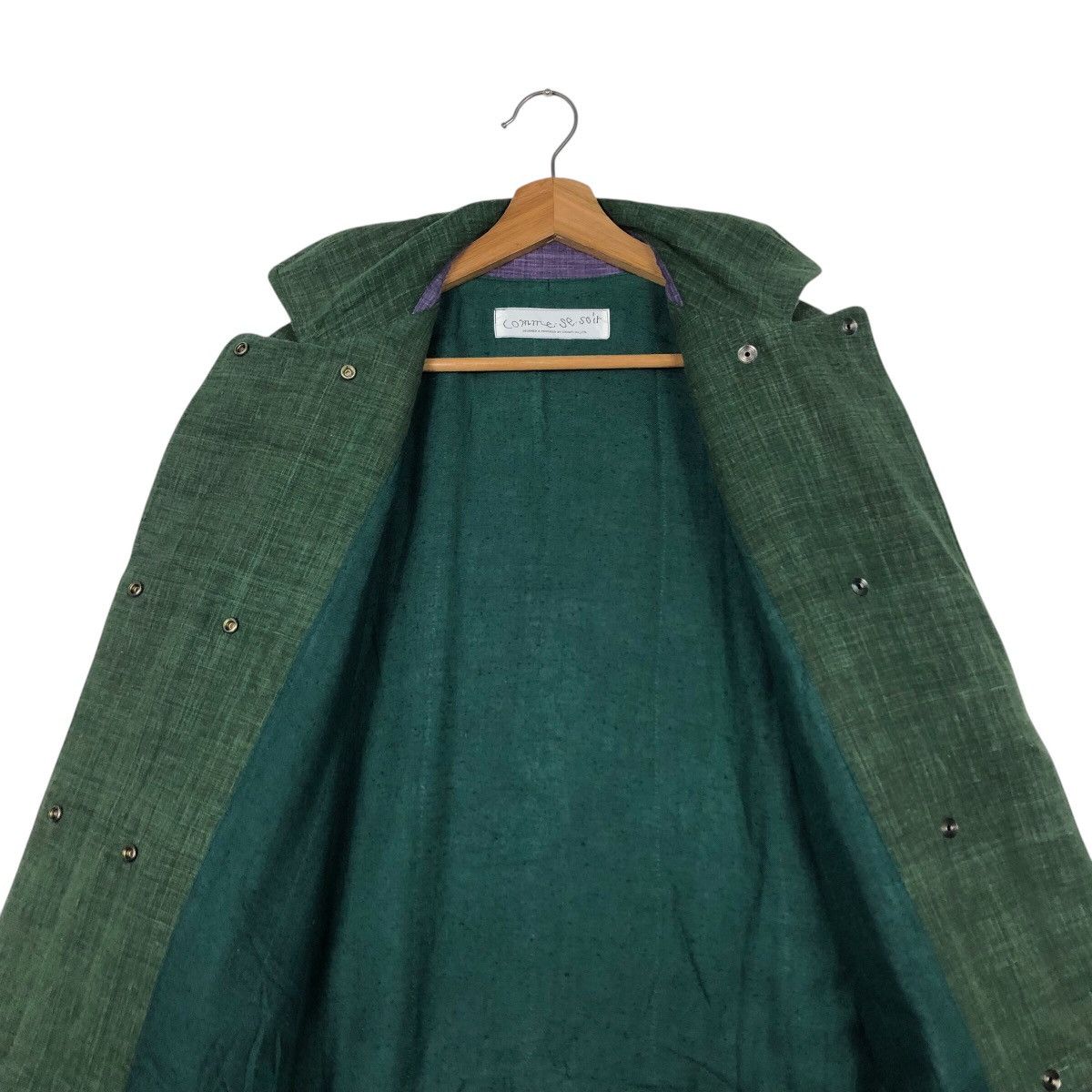 Issey Miyake 📌Rich Green Vintage Jacket Comme Se Soir Buckle Size US M / EU 48-50 / 2 - 16 Thumbnail