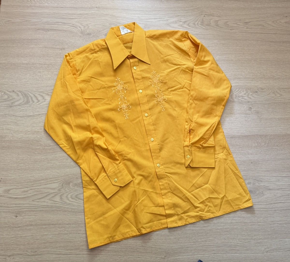 K-Swiss Vintage 70-80’s Swiss Design Cowboy Yellow Shirt Size US XL / EU 56 / 4 - 1 Thumbnail