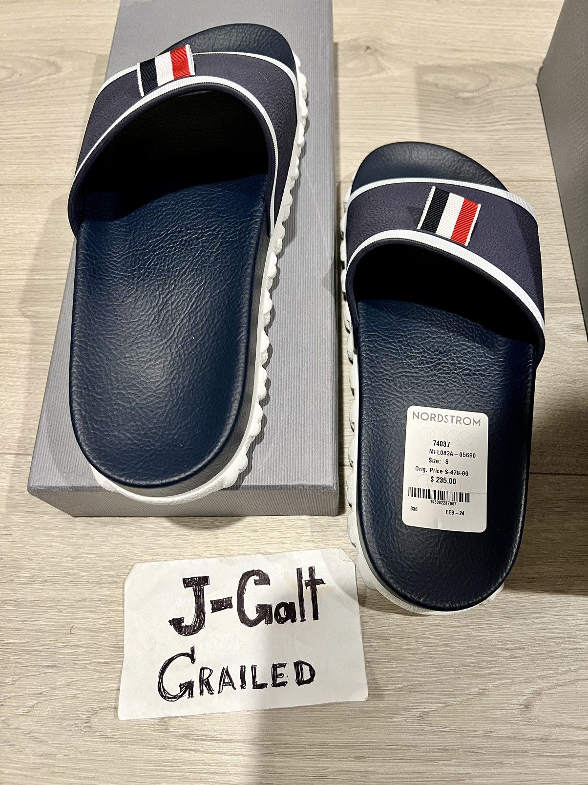 Thom Browne Thom Browne CABLE KNIT SOLE POOL SLIDE Size US 8 / EU 41 - 3 Thumbnail