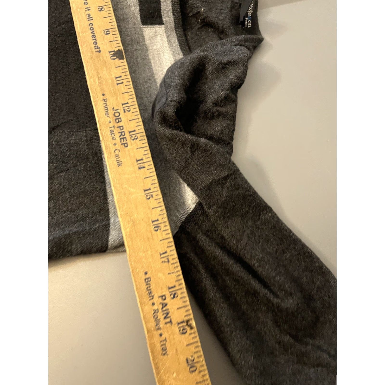 Style & Co Style & Co Black Gray Color Block Tunic Sweater 3/4 Sleeve Womens Size PM Size M / US 6-8 / IT 42-44 - 5 Thumbnail