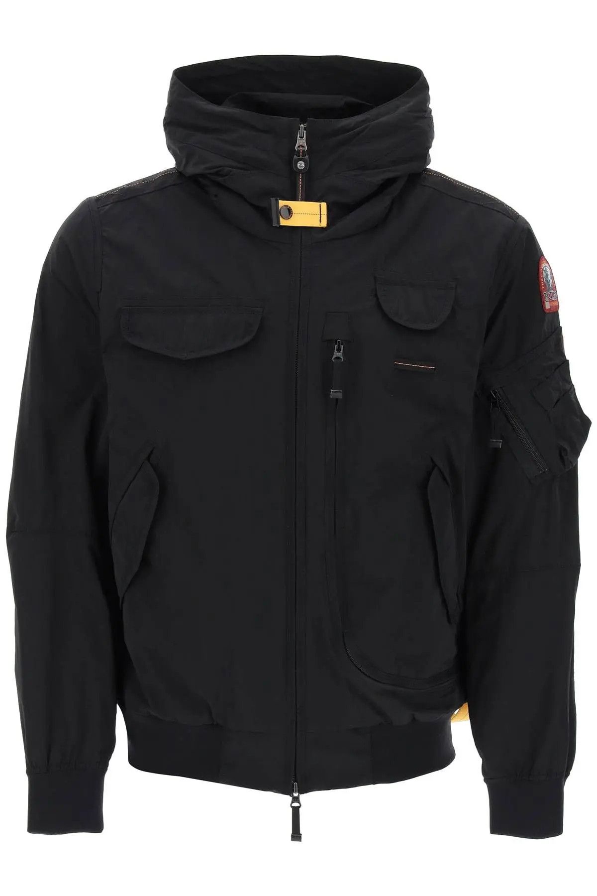 image of Parajumpers O1S22I1N0324 Gobi Hooded Bomber Jacket In Black, Men's (Size Small)