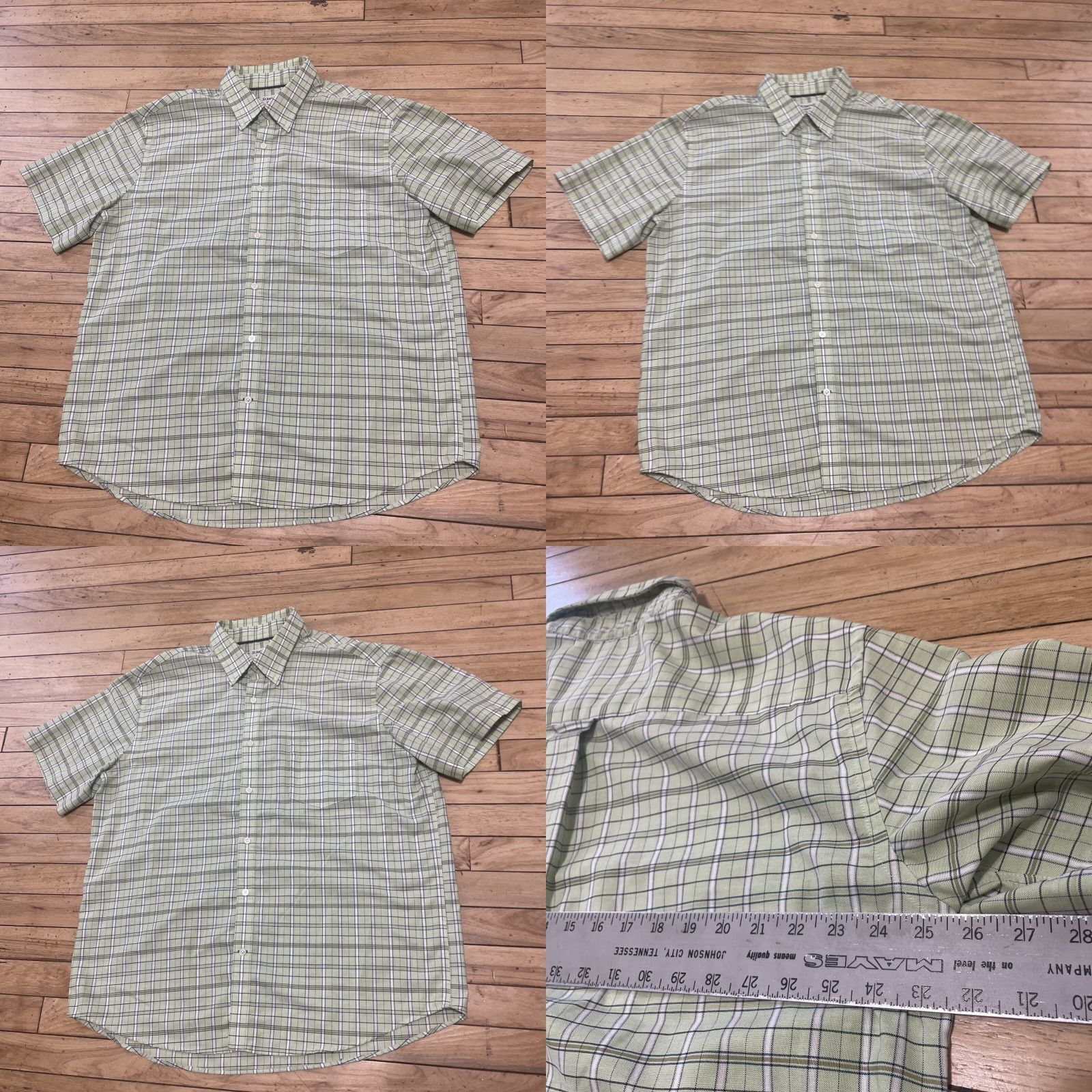 Vintage VINTAGE St. Johns Bay Button-Up Shirt Men XL Green Plaid Short Sleeve Y2K Streetwear Casual Wrinkle Free Iron Free Button-Down Size US XL / EU 56 / 4 - 9 Thumbnail