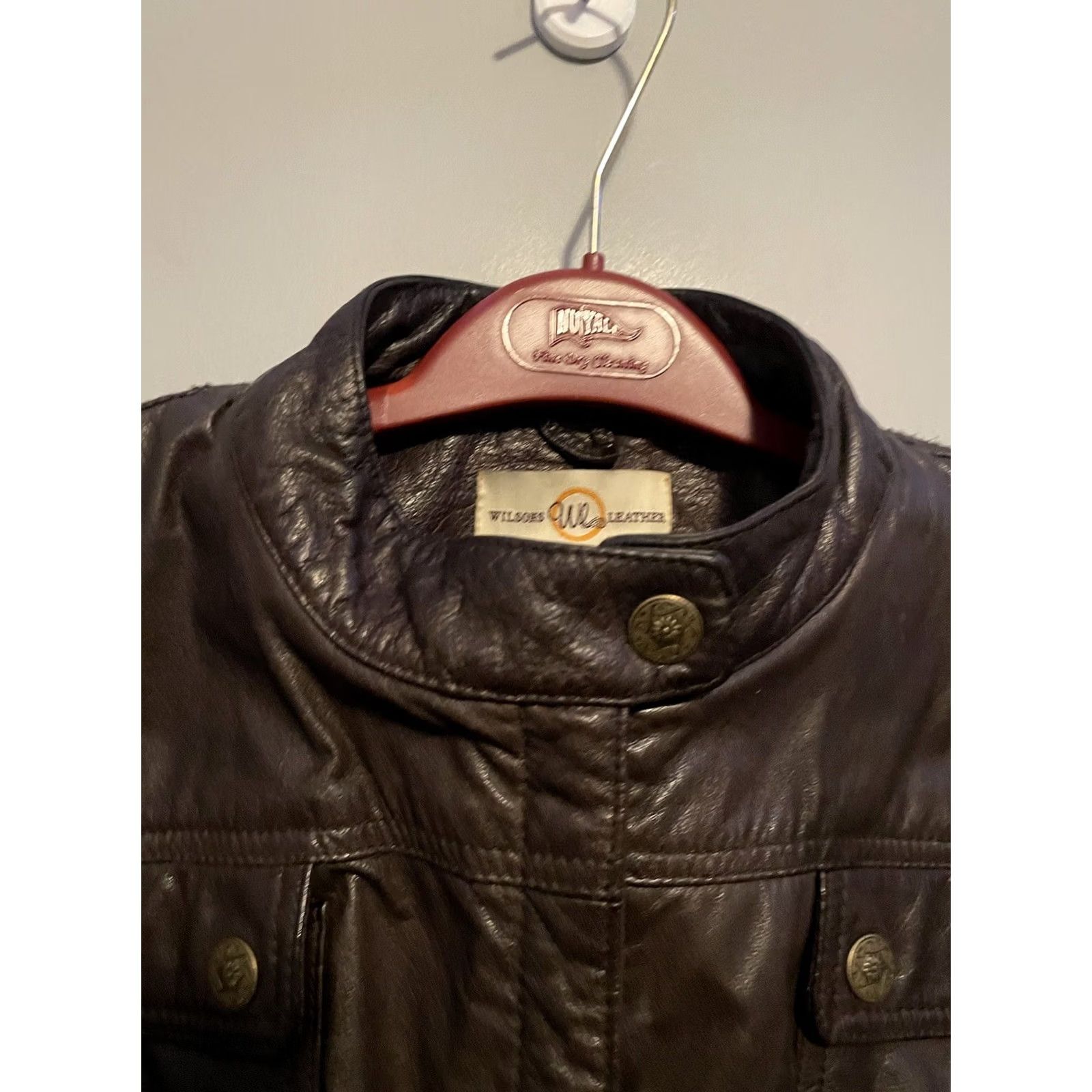 Vintage VINTAGE Wilsons Leather Western Motorcycle Jacket Womens XL Brown Leather Y2K B252 Size XL / US 12-14 / IT 48-50 - 3 Thumbnail