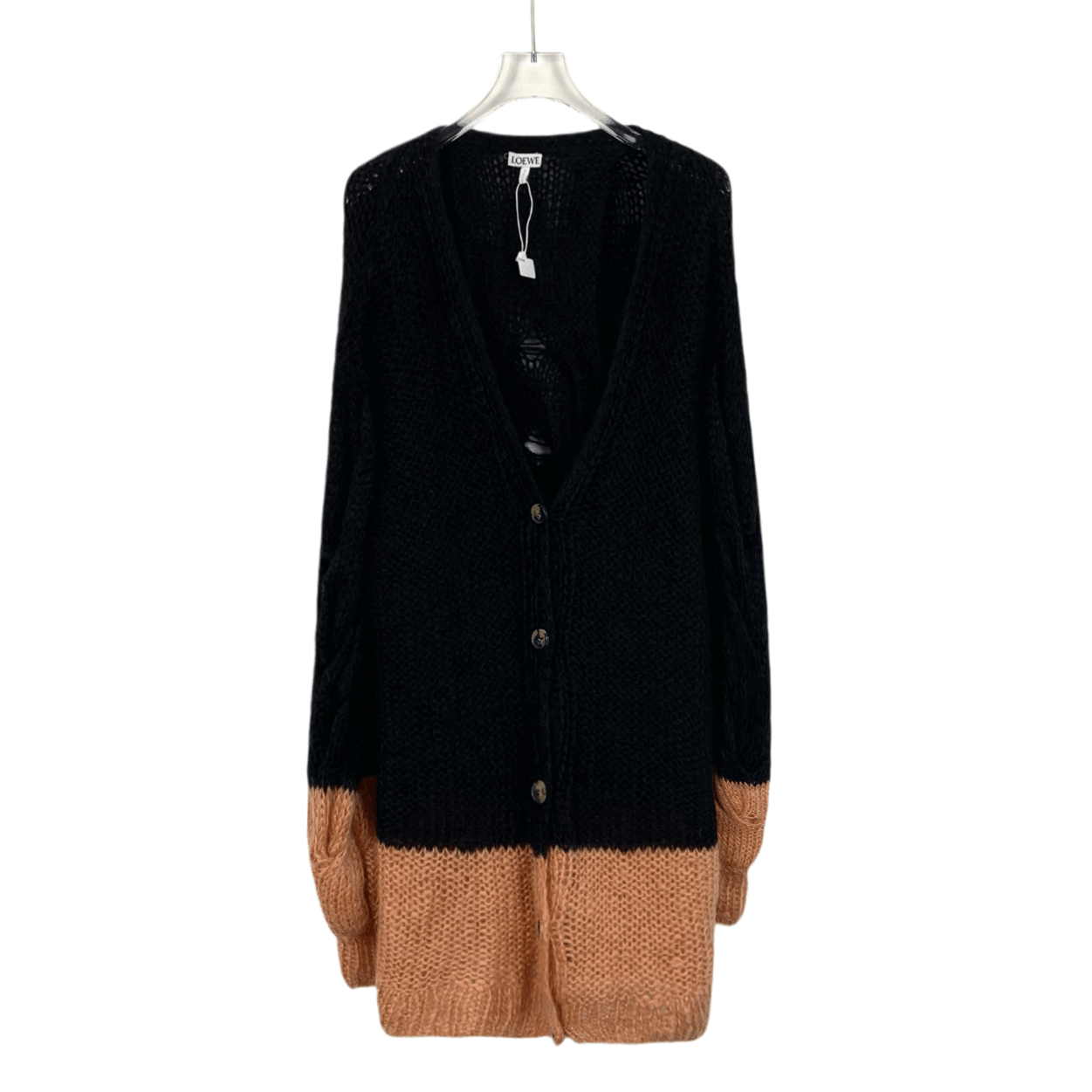 Loewe Loewe Mohair V-Neck Buttoned Long Knit Cardigan (Size S) Size S / US 4 / IT 40 - 1 Thumbnail