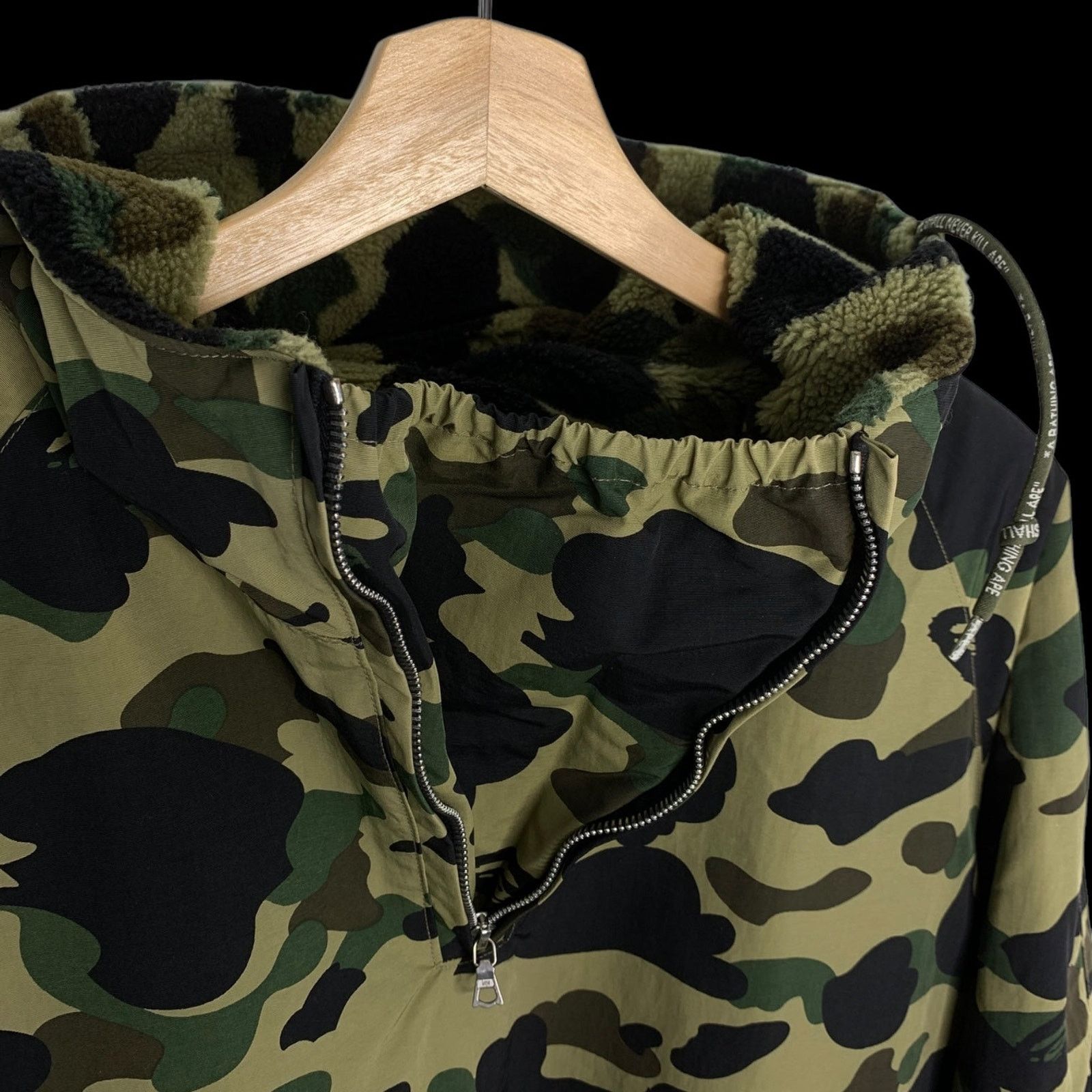 Bape OG 1st Camo Fleece Lined Anorak (Green) Size US L / EU 52-54 / 3 - 4 Thumbnail