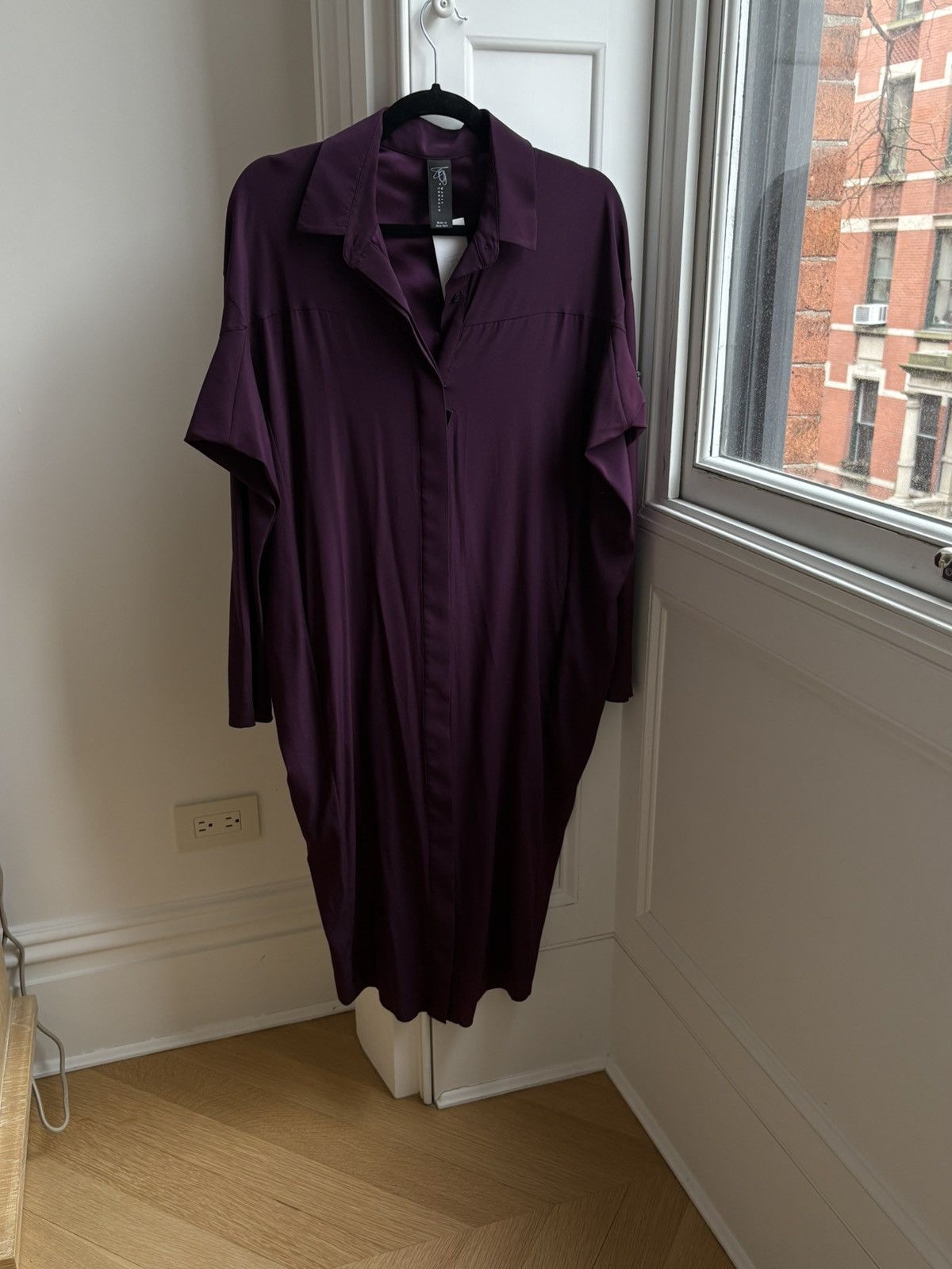 Zero + Maria Cornejo Collectors Item Zero + Maria Cornejo Bordeaux Shirt Dress Size M / US 6-8 / IT 42-44 - 2 Thumbnail