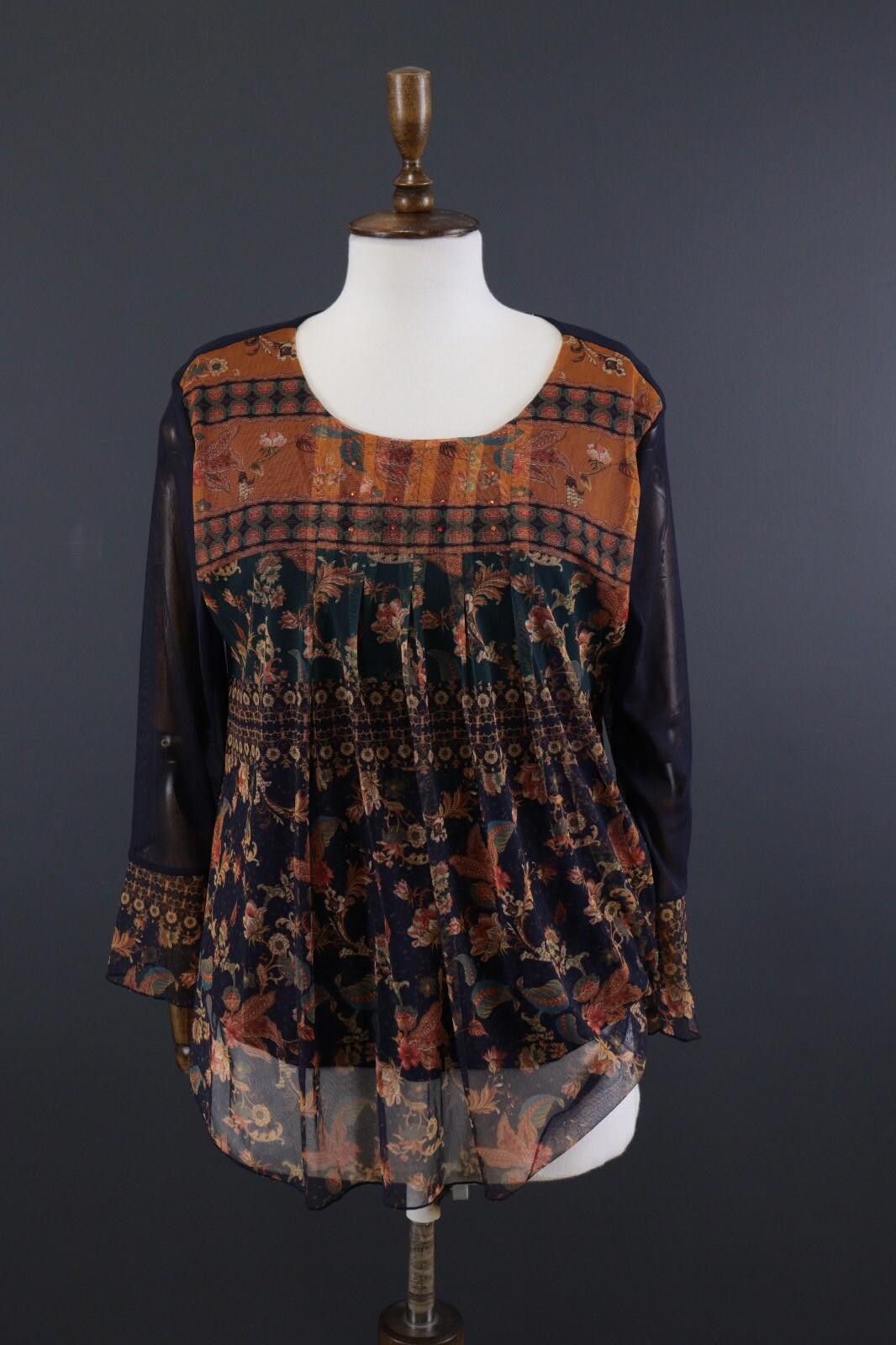 Desigual Desigual Multicolour Barocco J acquard Blouse Layered Size L Size L / US 10 / IT 46 - 1 Thumbnail