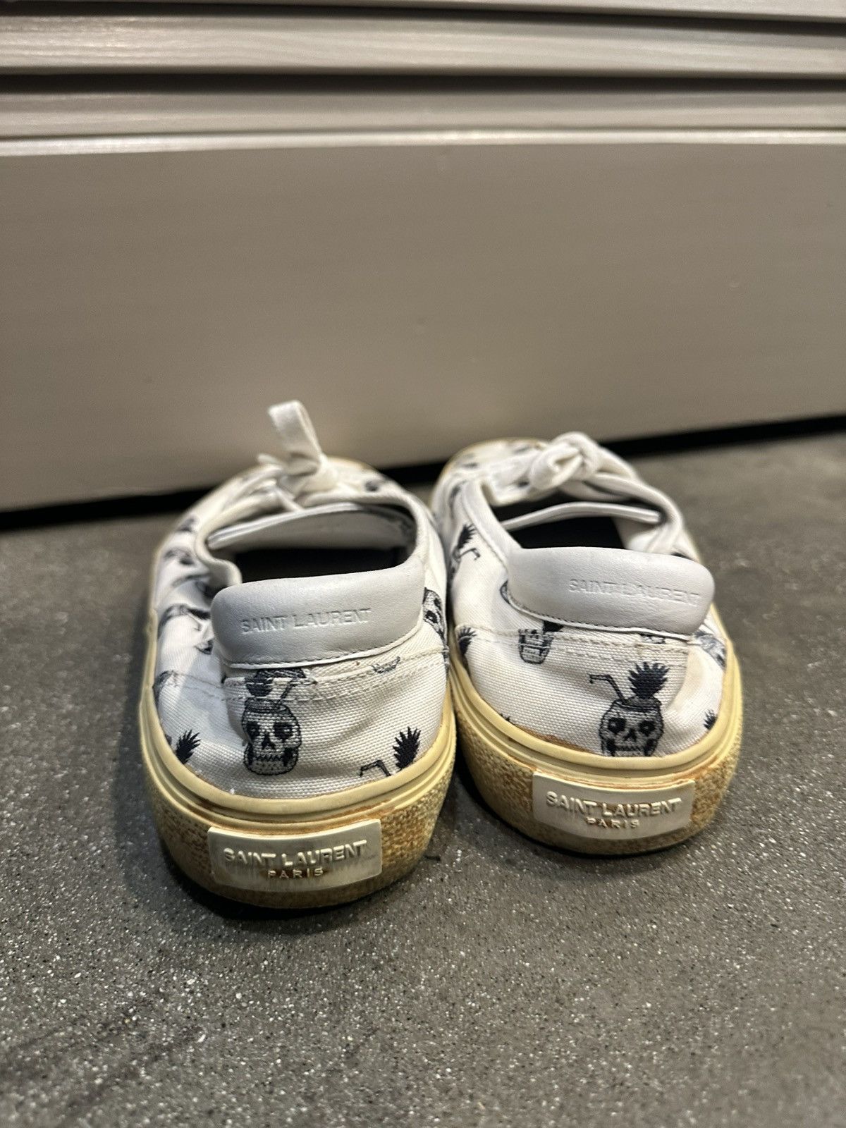 Saint Laurent Paris Pina Skullada Skate Sneakers 46 Size US 13 / EU 46 - 4 Thumbnail