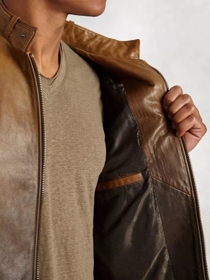 John Varvatos Gradient Lambskin Moto Jacket Size EU 54 USA 44 Size US L / EU 52-54 / 3 - 4 Thumbnail