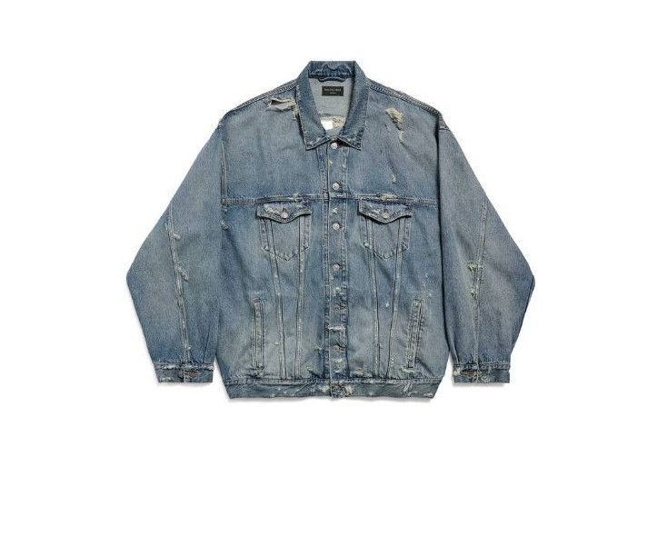 Balenciaga o1tr1nto0426 Oversized Jacket in Blue Size US XL / EU 56 / 4 - 1 Preview