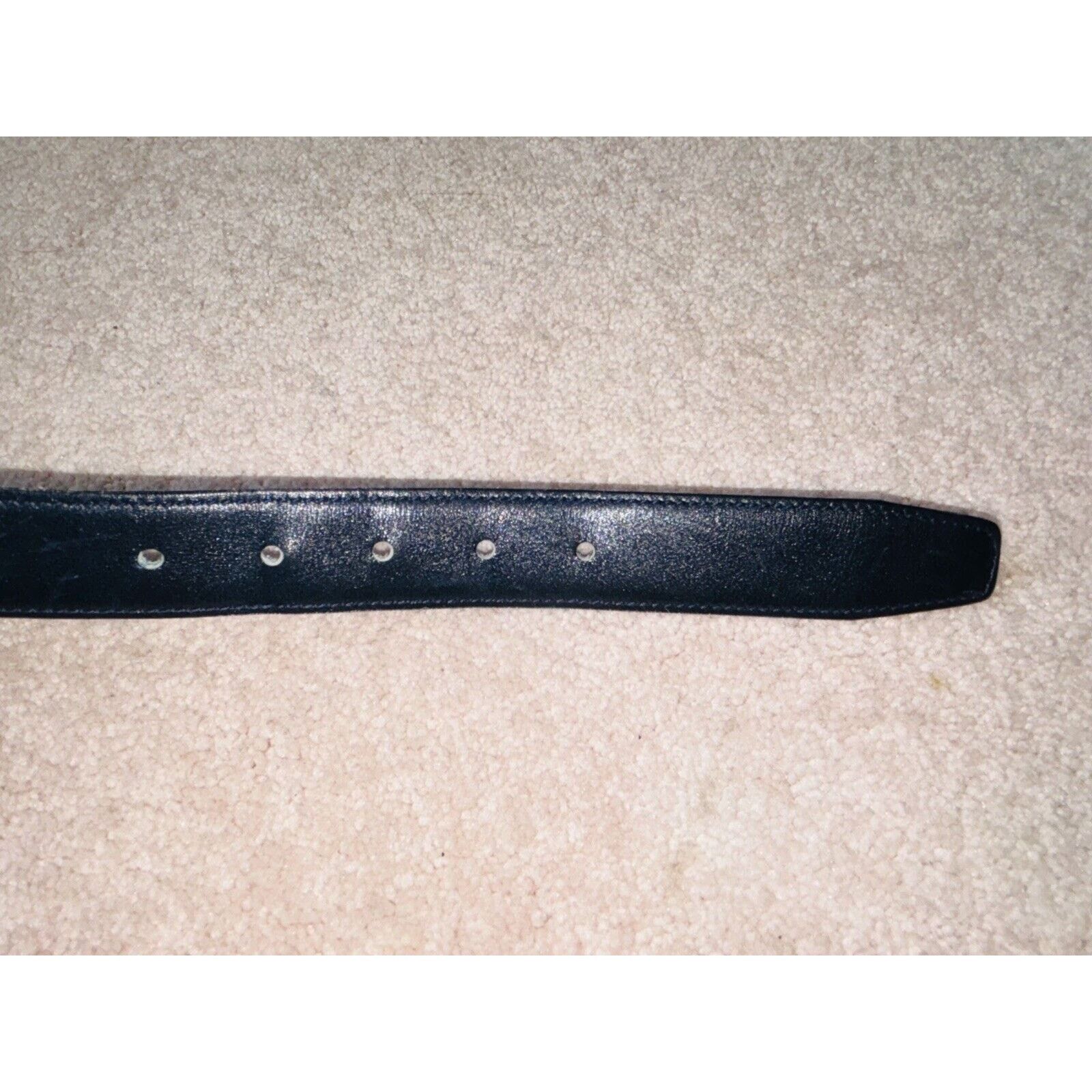 Harrods Vintage Harrods Black Leather Belt 38" Brass Buckle British Size 38 - 9 Thumbnail