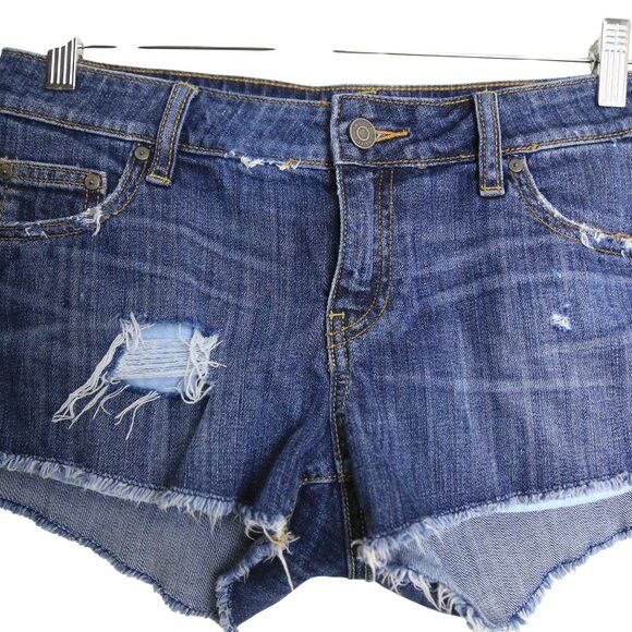 Aritzia Aritzia Talula Denim Jean Cut Off Y2K Low Rise Beach Shorts Size 27" / US 4 / IT 40 - 2 Thumbnail