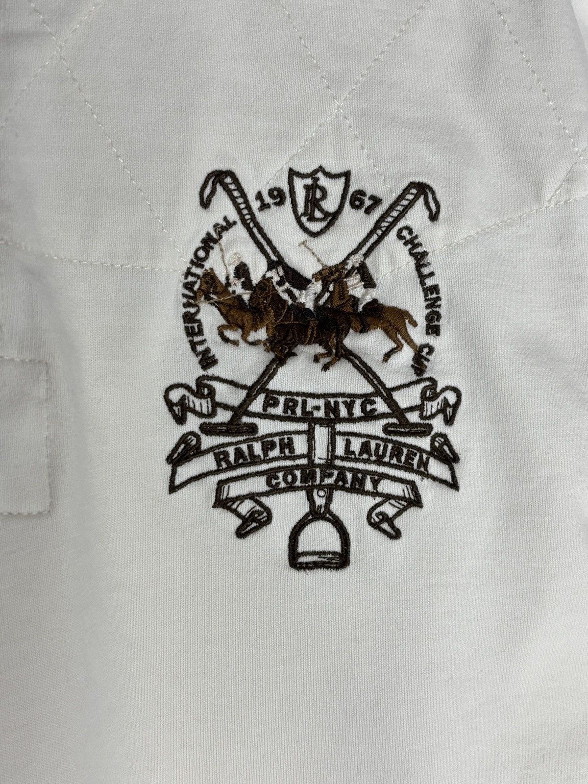 Polo Ralph Lauren Polo Ralph Lauren Creme Vintage Long Sleeve Rugby Over Shirt Size US L / EU 52-54 / 3 - 3 Thumbnail