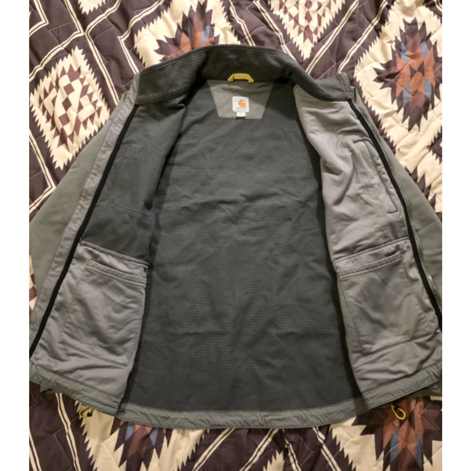 Carhartt Carhartt 102703 022 Rough Cut Soft Shell Full Zip Jacket Gray Men's XL Size US XL / EU 56 / 4 - 3 Thumbnail