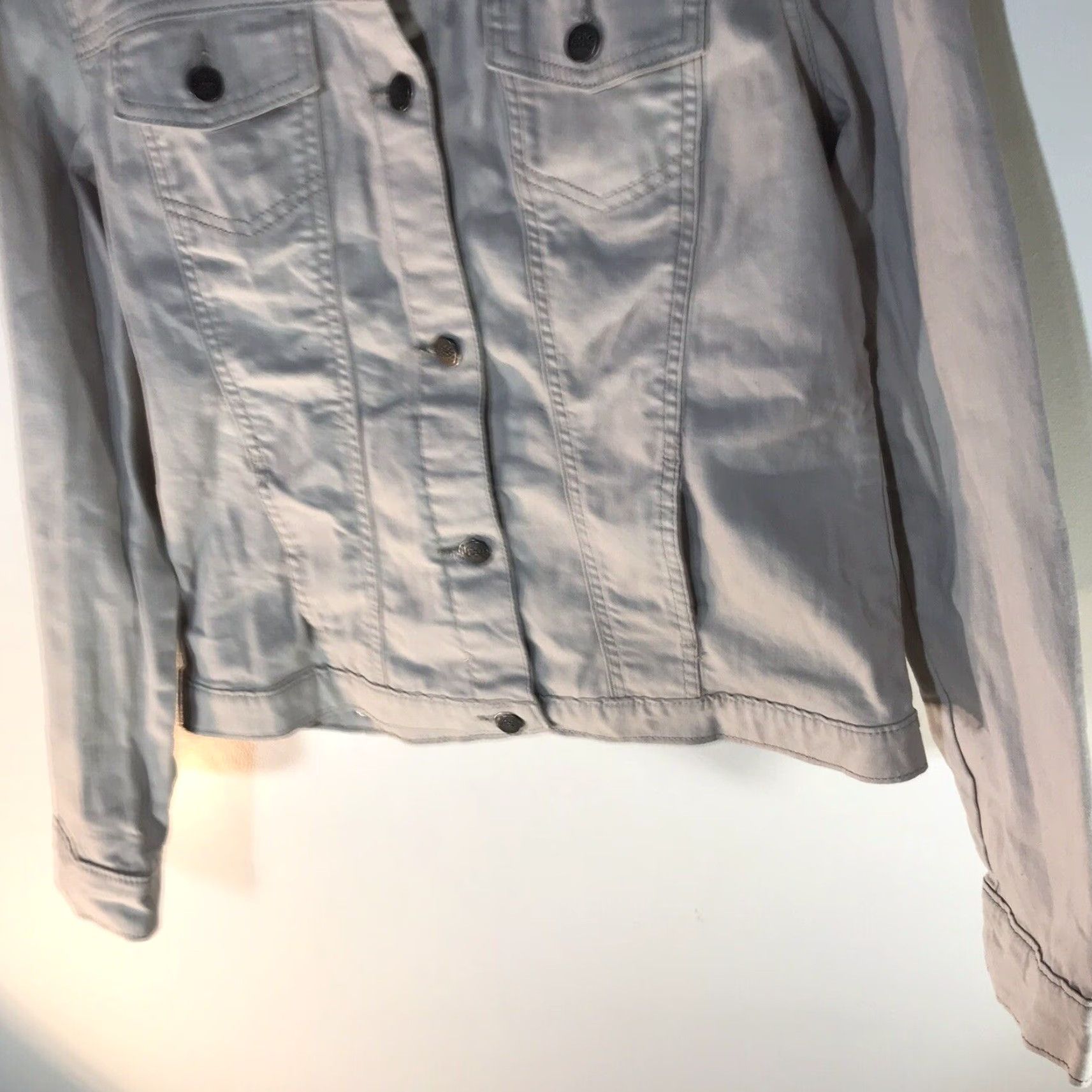 Vintage Lee Riders Women's Beige Cotton Spandex Mid-Length Jacket Fall Winter Casual Coat Size M Size M / US 6-8 / IT 42-44 - 3 Thumbnail