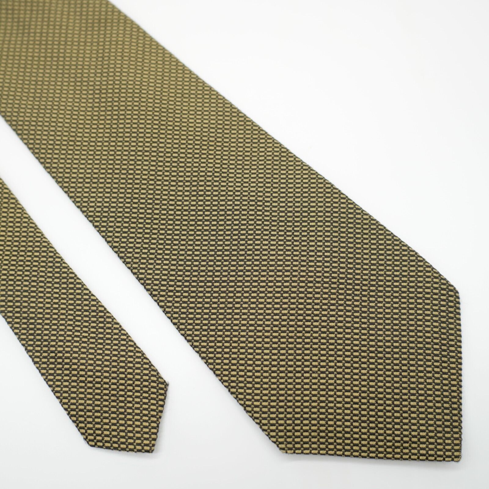 Countess Mara Countess Mara Gold Black Geometric Woven Wide Silk Tie Size ONE SIZE - 1 Thumbnail