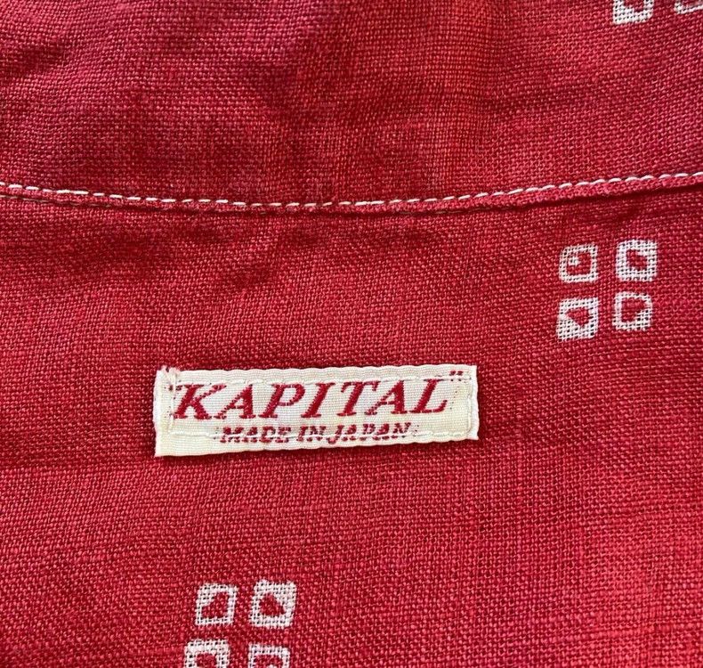 Kapital Kapital Red full-print linen shirt Size US XL / EU 56 / 4 - 5 Thumbnail