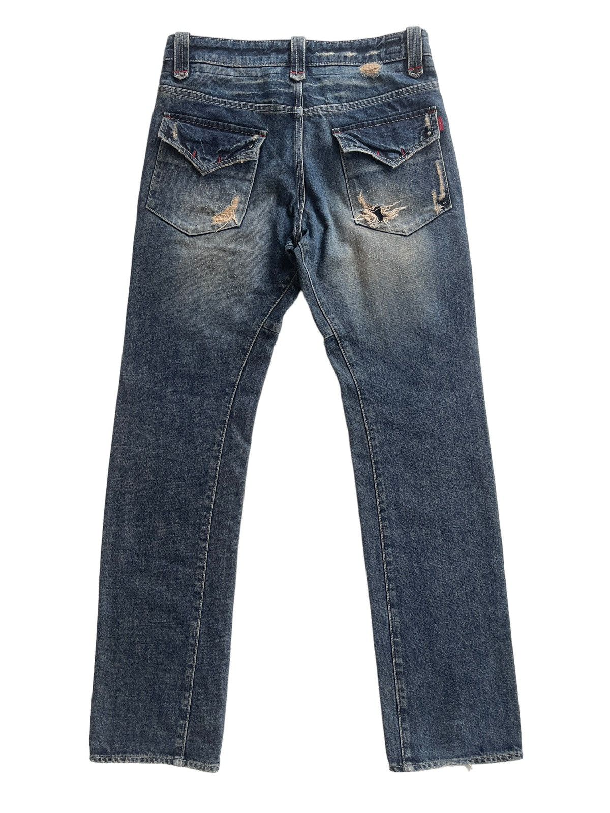 Japanese Brand Vintage Bartack Distressed Bushpants Japan Denim Size US 30 / EU 46 - 2 Thumbnail
