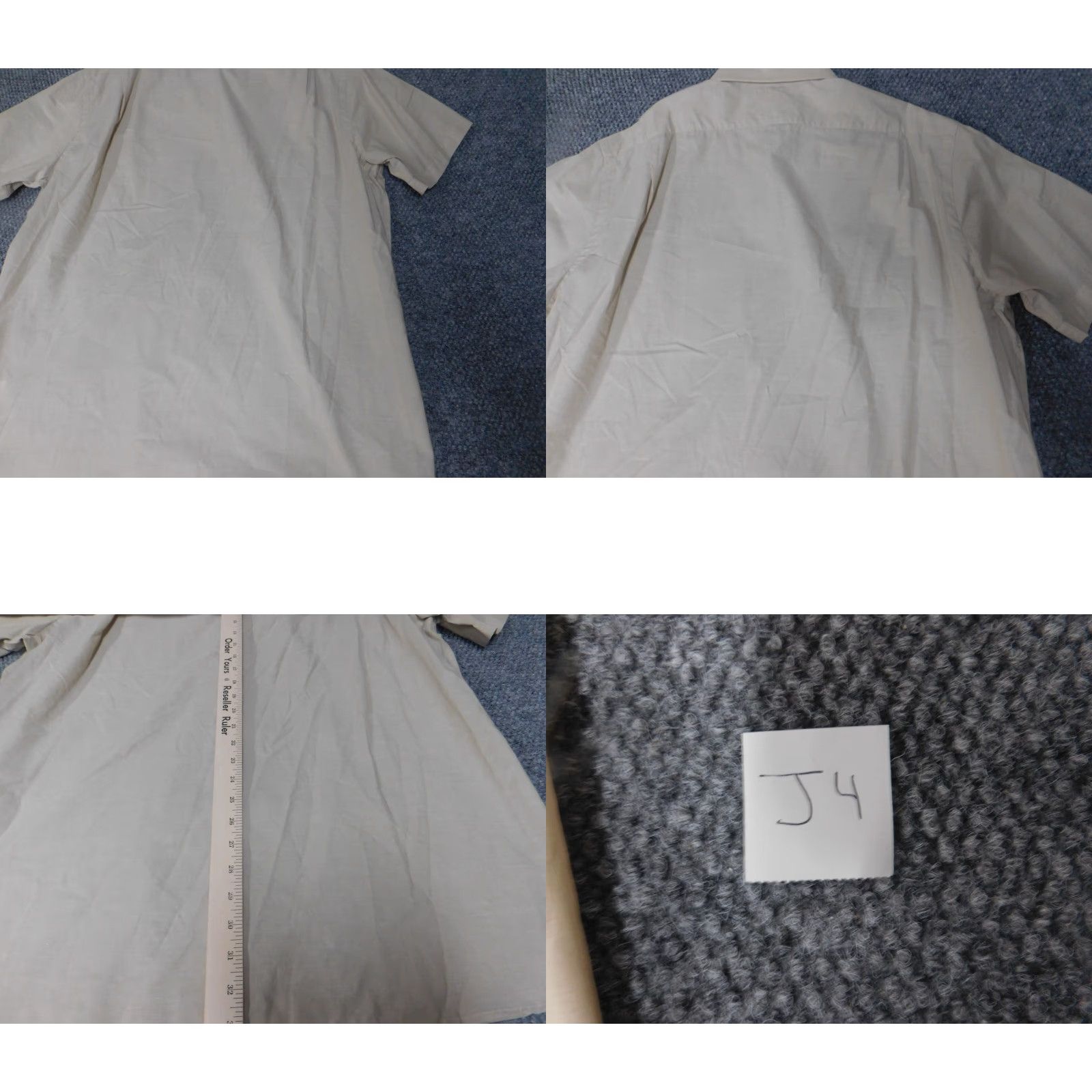 Cremieux Cremieux Shirt XL Beige Button-Down Classic Short Sleeve Collared Button-Up Mens Size US XL / EU 56 / 4 - 8 Thumbnail