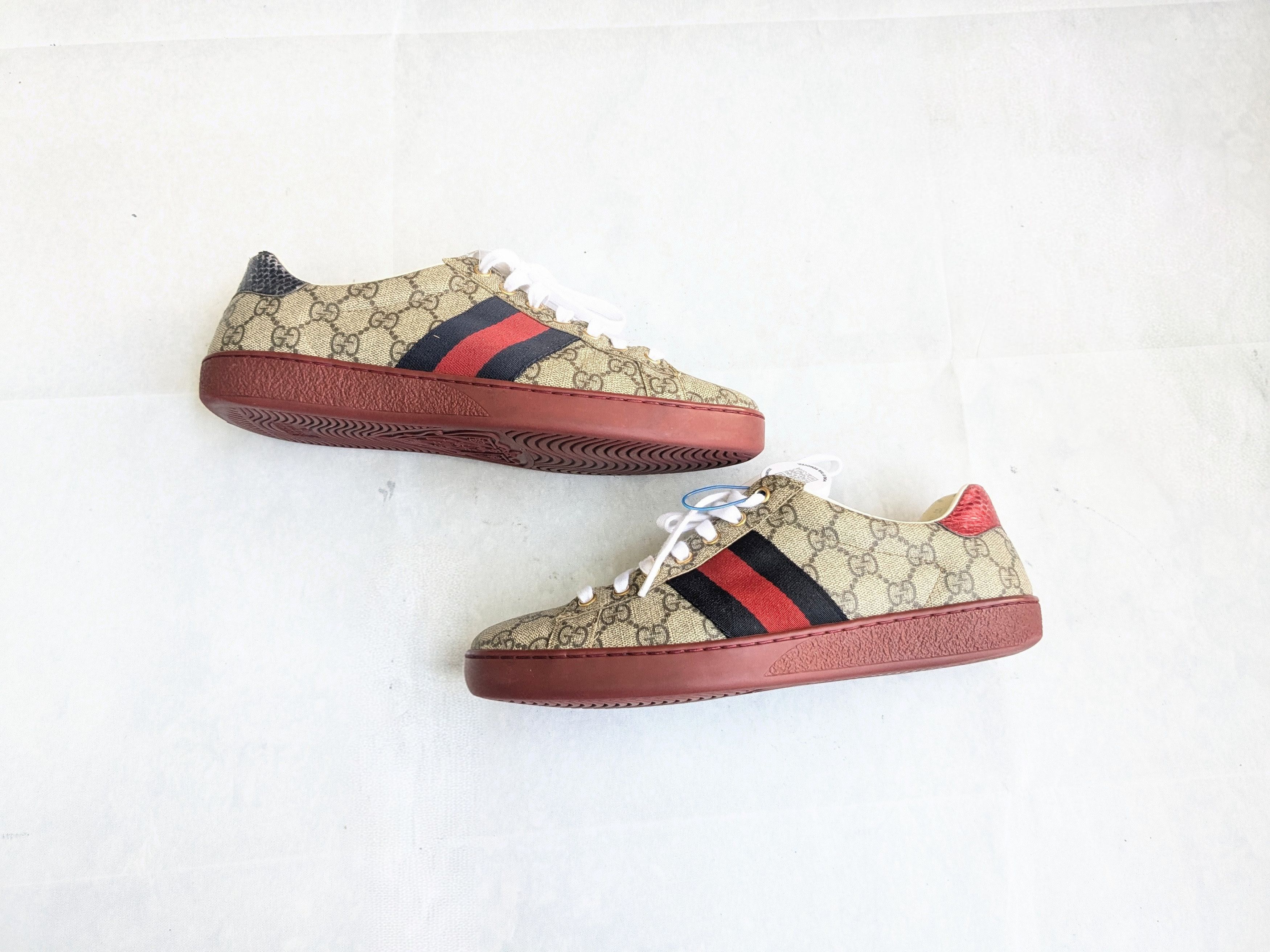 Gucci Gucci Ace GG Supreme Sneakers 429445 Red 8.5 Size US 8.5 / EU 41-42 - 1 Thumbnail