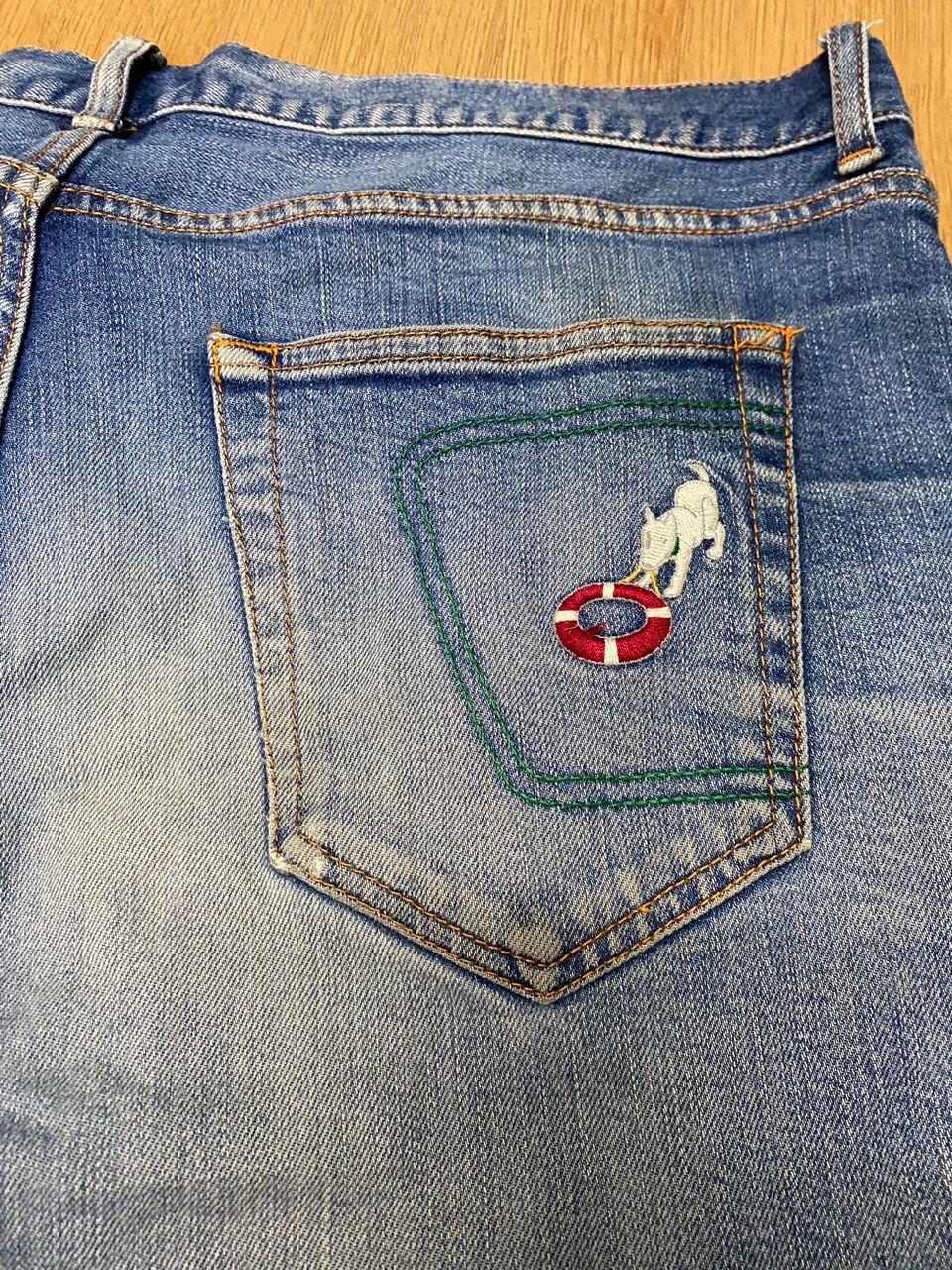 Japanese Brand Vintage Lupo Di Mare Sina Cova Patch Work Distress Denim Size US 36 / EU 52 - 8 Thumbnail
