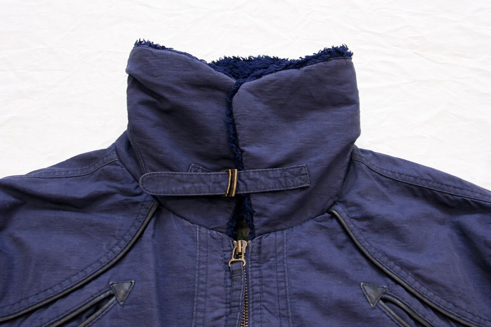 Diesel Vintage Diesel Navy Blue Collared Bomber Jacket Size US L / EU 52-54 / 3 - 3 Thumbnail