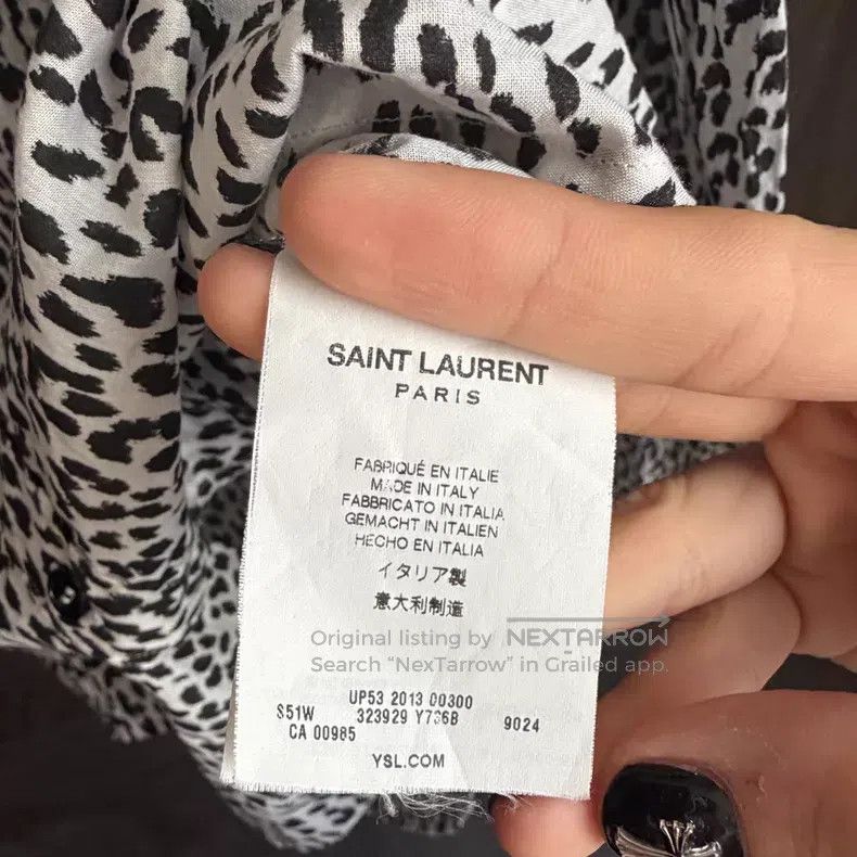 Saint Laurent Paris Saint Laurent Paris Original Snowflake Leopard Print Shirt Size XS / US 0-2 / IT 36-38 - 2 Thumbnail