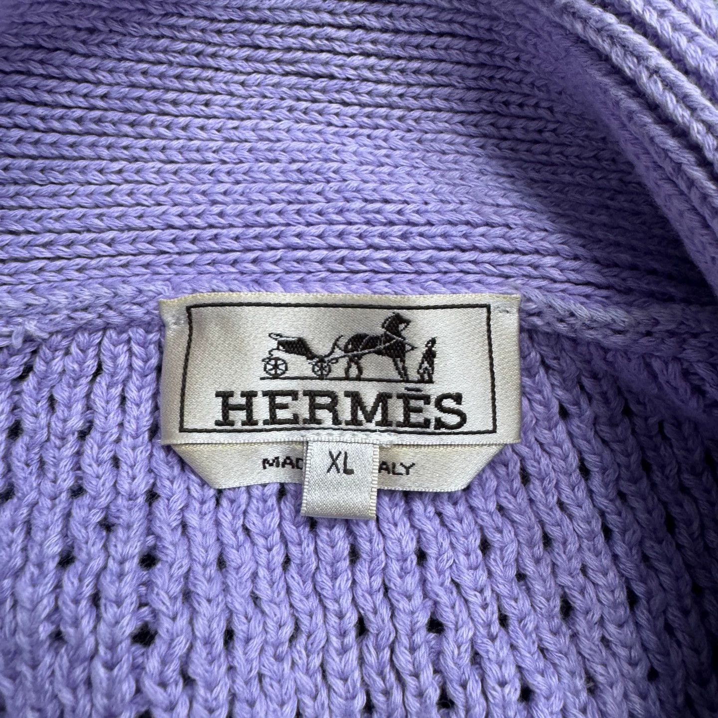Hermes Hermes Mesh Cashmere Cardigan XL 98N Stain Size XL / US 12-14 / IT 48-50 - 3 Thumbnail