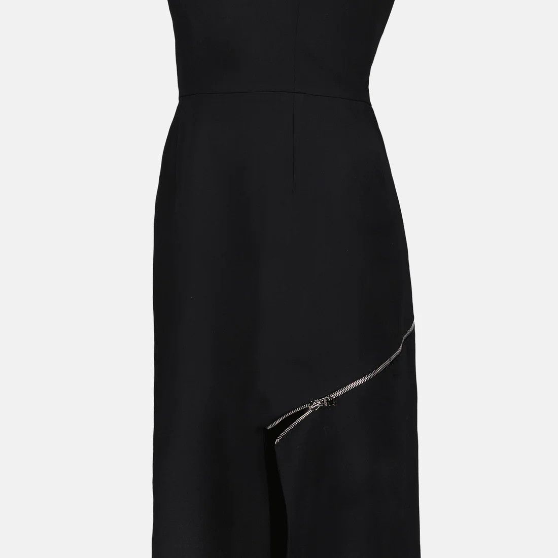 Alexander McQueen o1s22i1n1024 Convertible Panel Sheath Midi Dress in Black Size S / US 4 / IT 40 - 3 Thumbnail