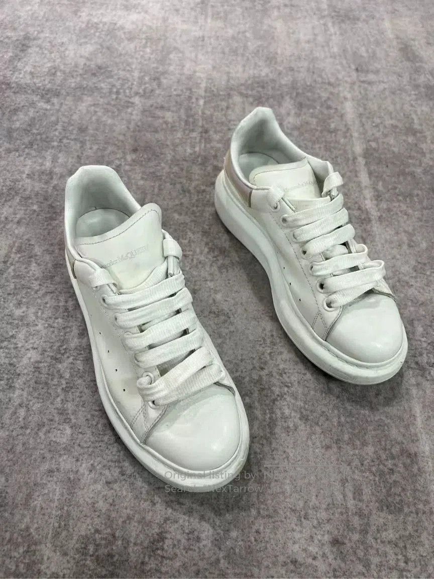 Alexander McQueen Alexander McQueen Laser Logo White Sneakers. Size US 7.5 / IT 37.5 - 1 Thumbnail