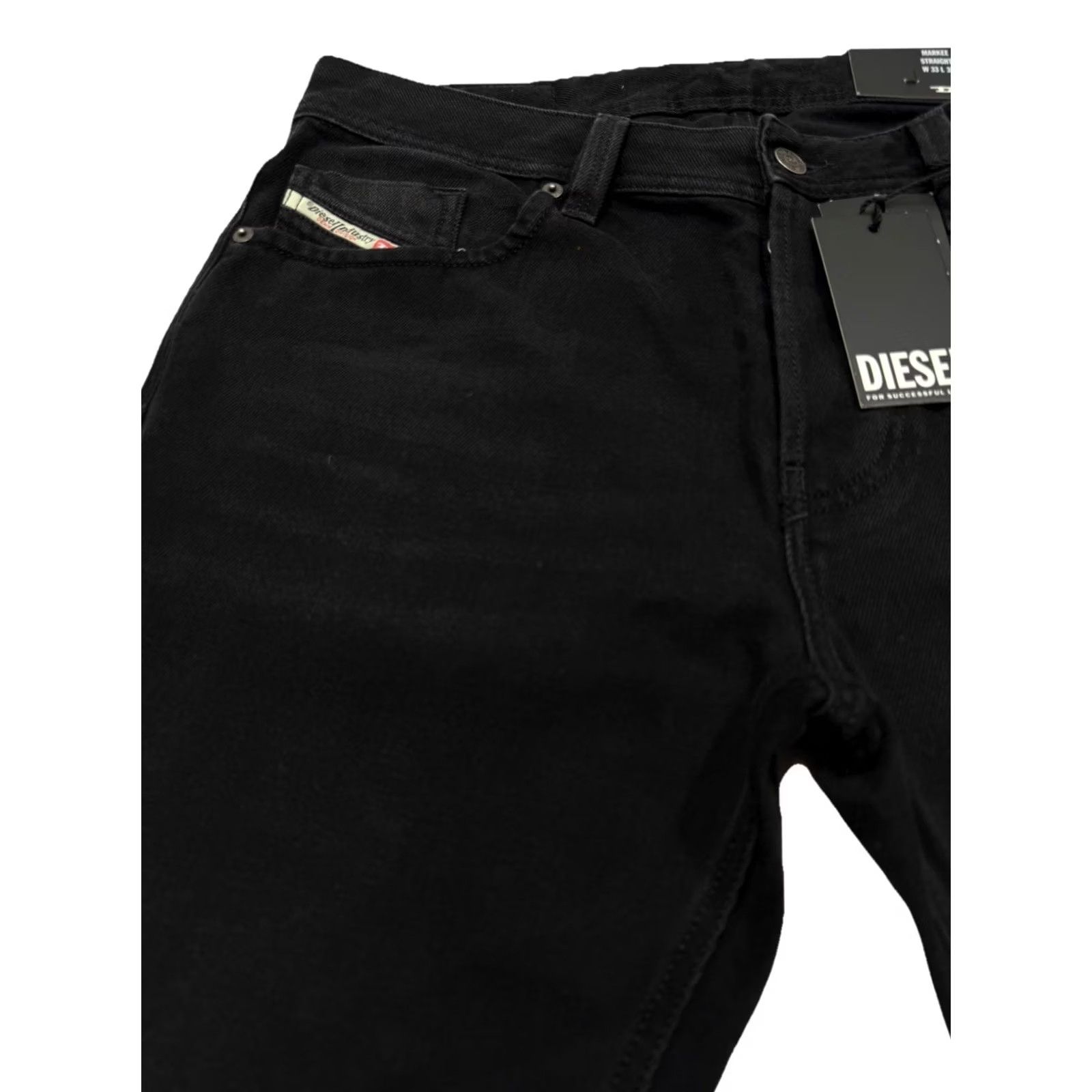 Diesel Diesel Markee Men’s Black Straight Fit Jeans 33 Regular Inseam 32 Size US 33 - 5 Thumbnail